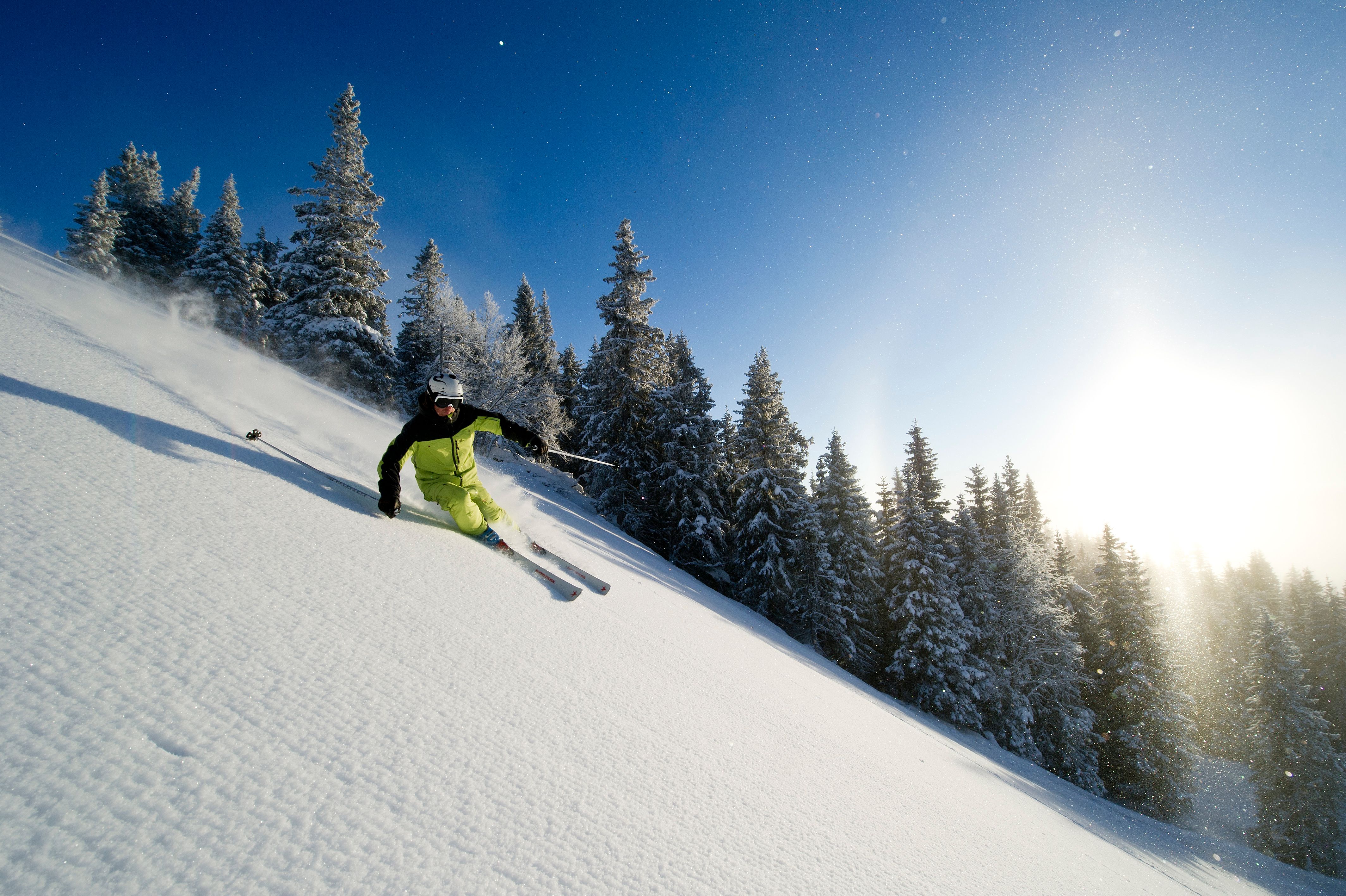 Downhill skiing in Kvitfjell