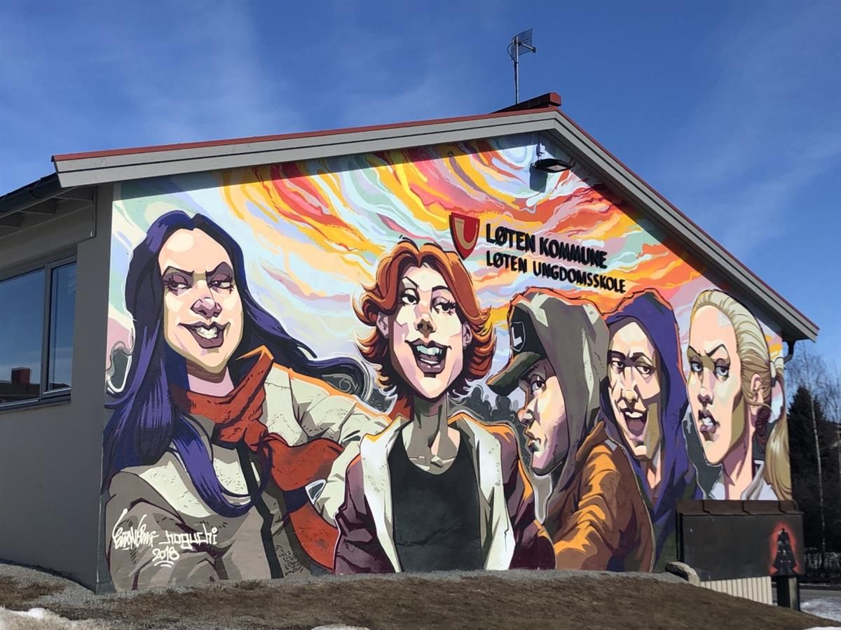 Street art Munch Løten ungdomsskole