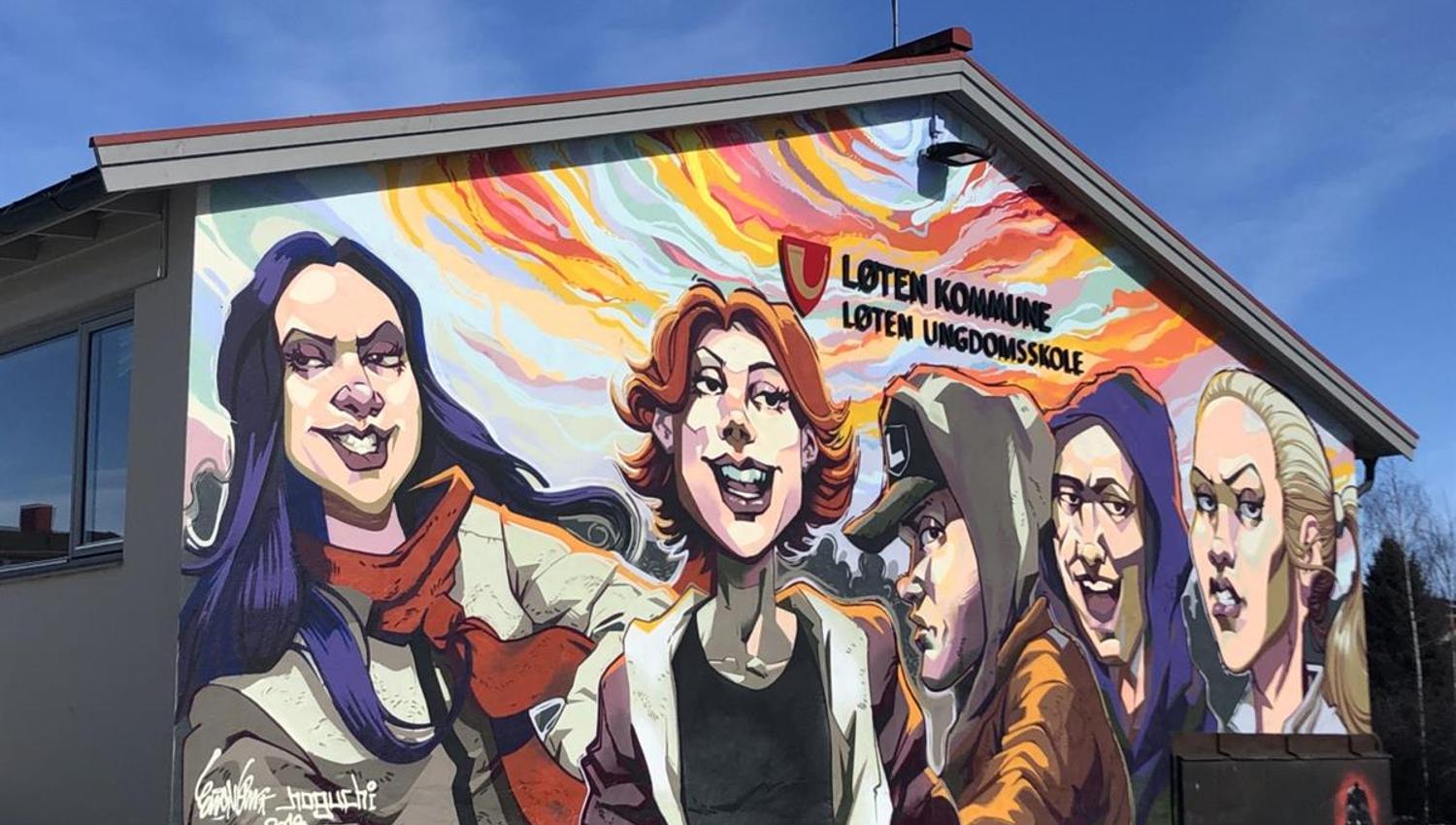 Street art Munch Løten ungdomsskole