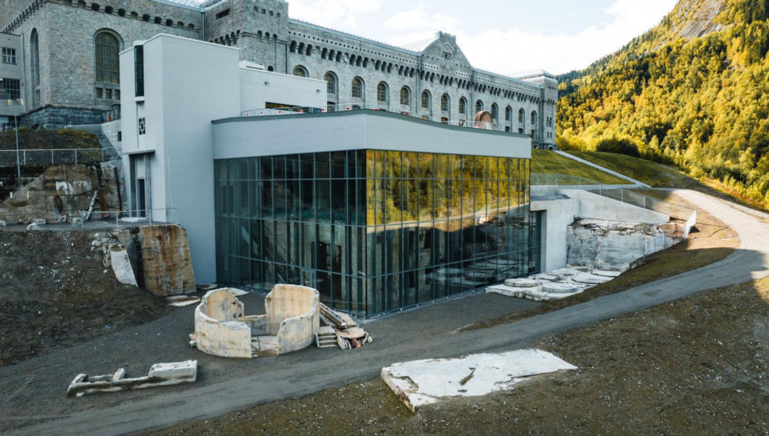 ny museumsbygg rund tungtvannskjelleren på Vemork