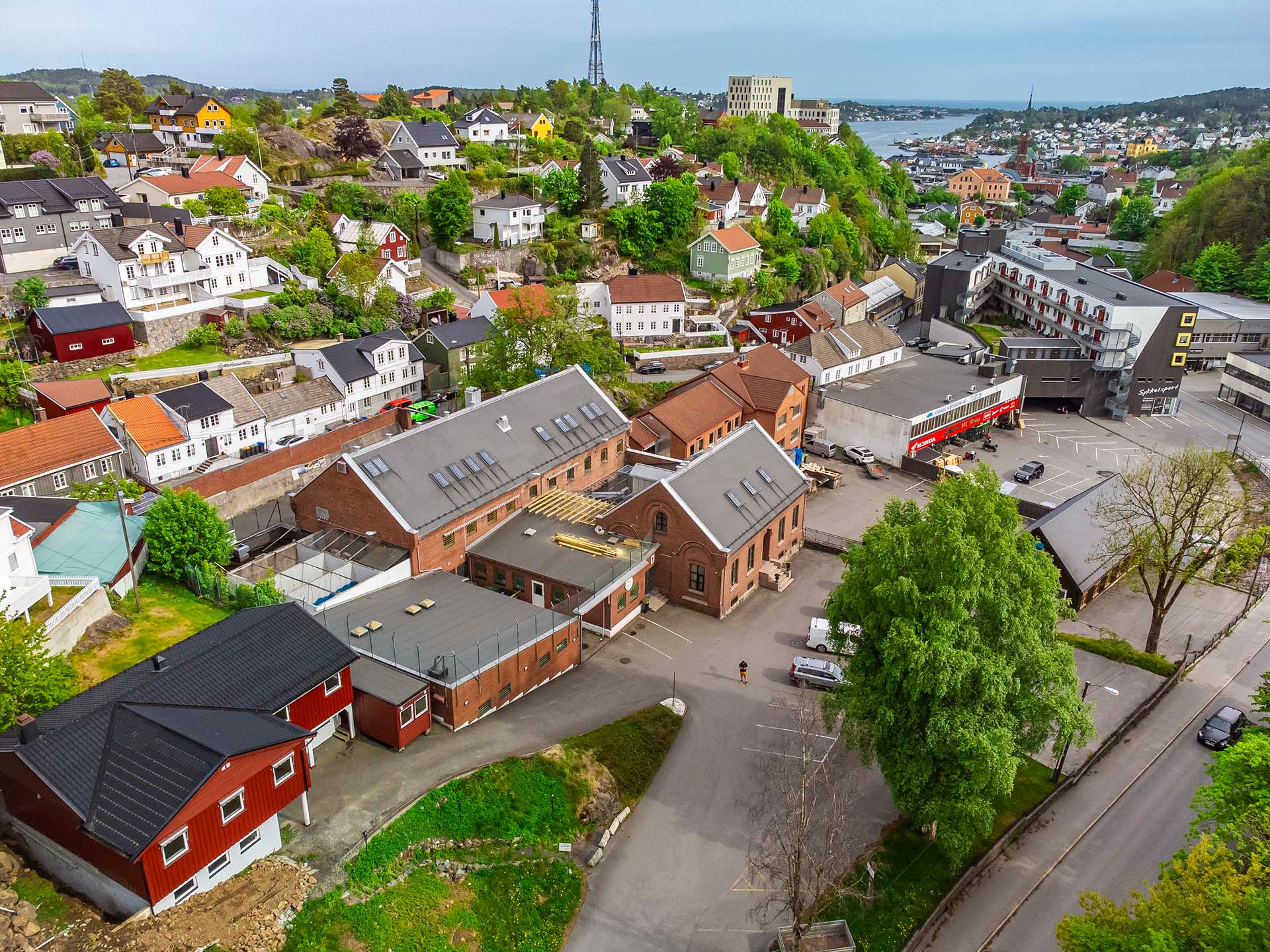 flyfoto Arendal gamle fengsel