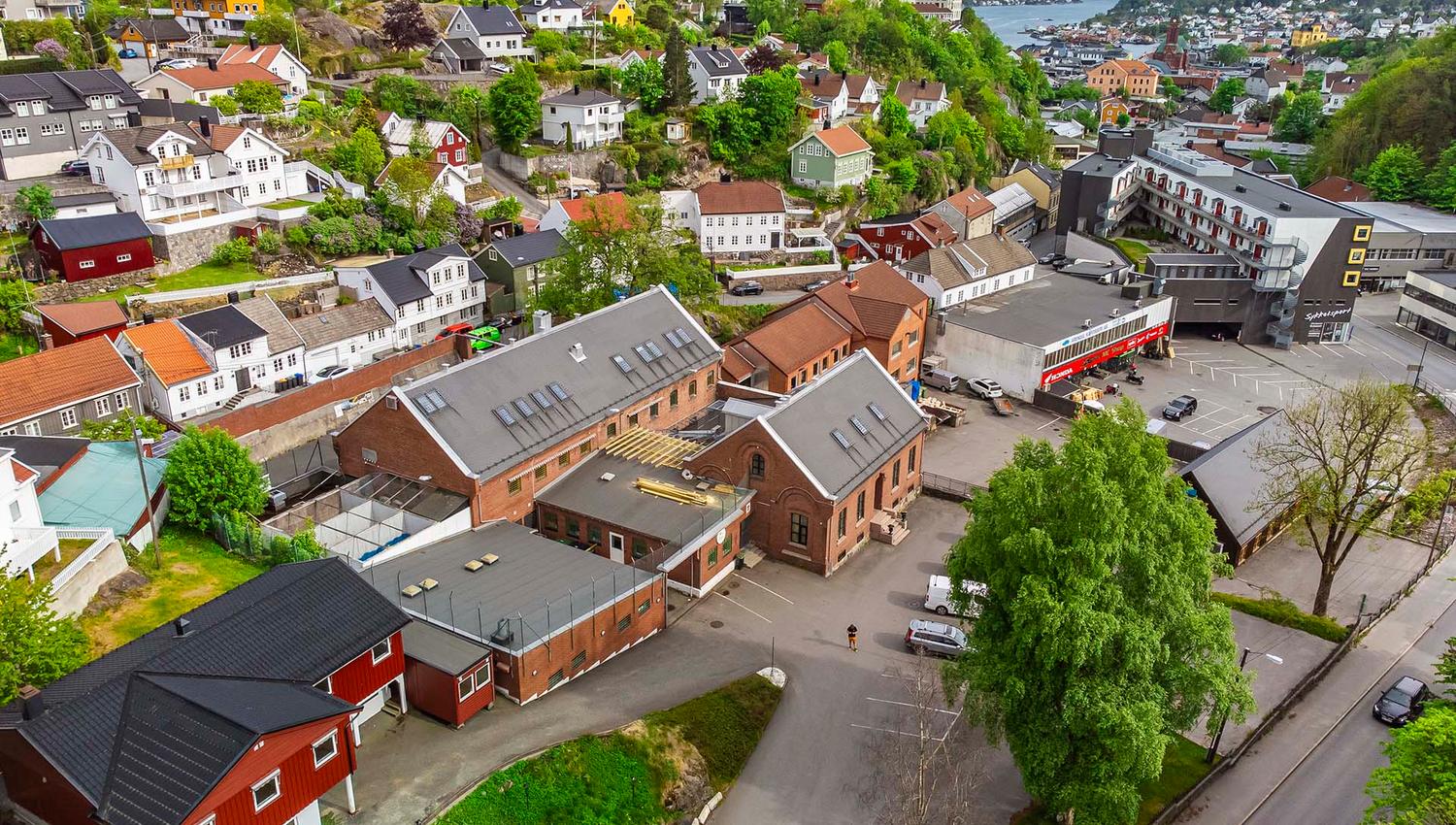 flyfoto Arendal gamle fengsel