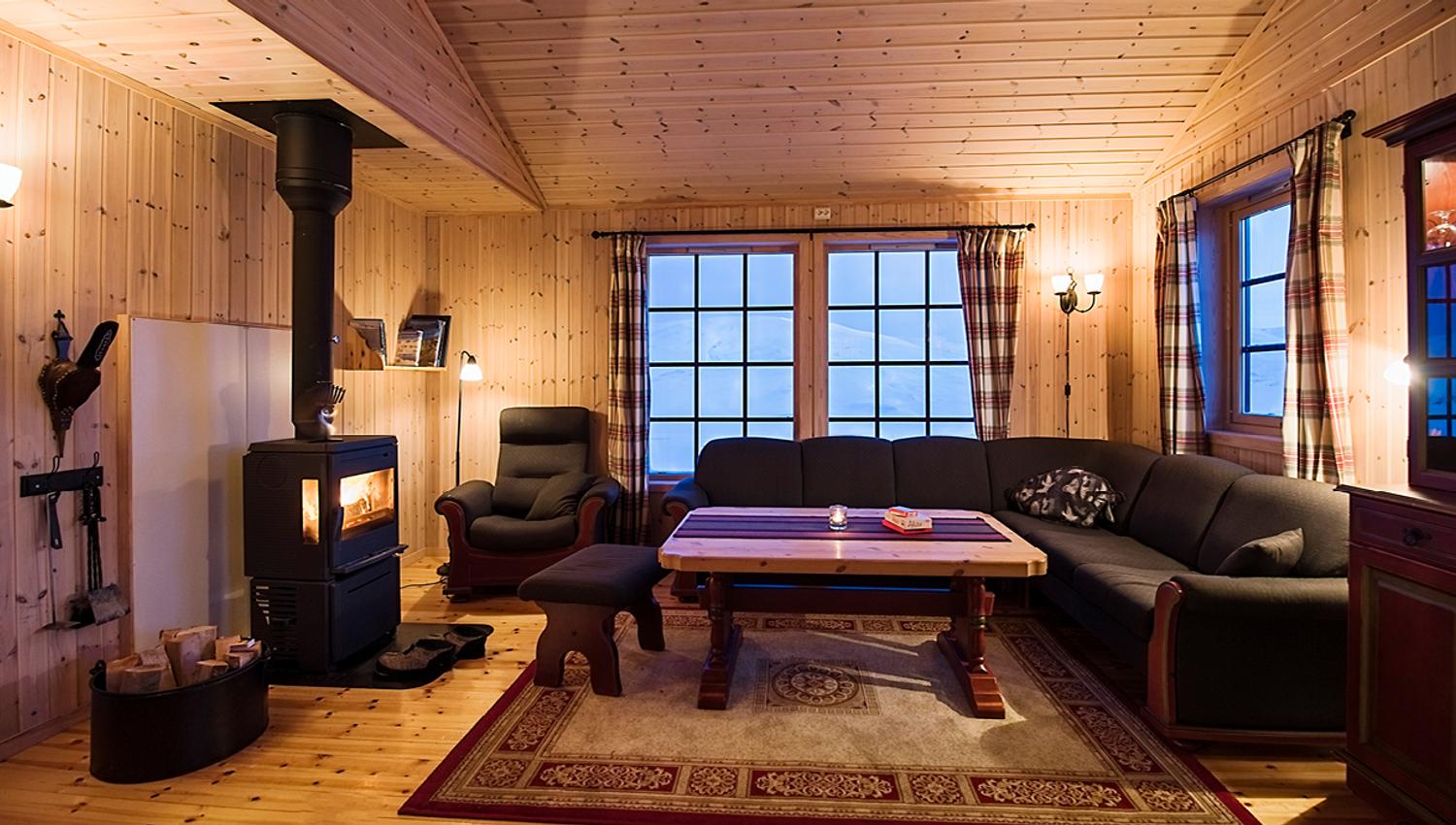 The lounge in Juva Cabin