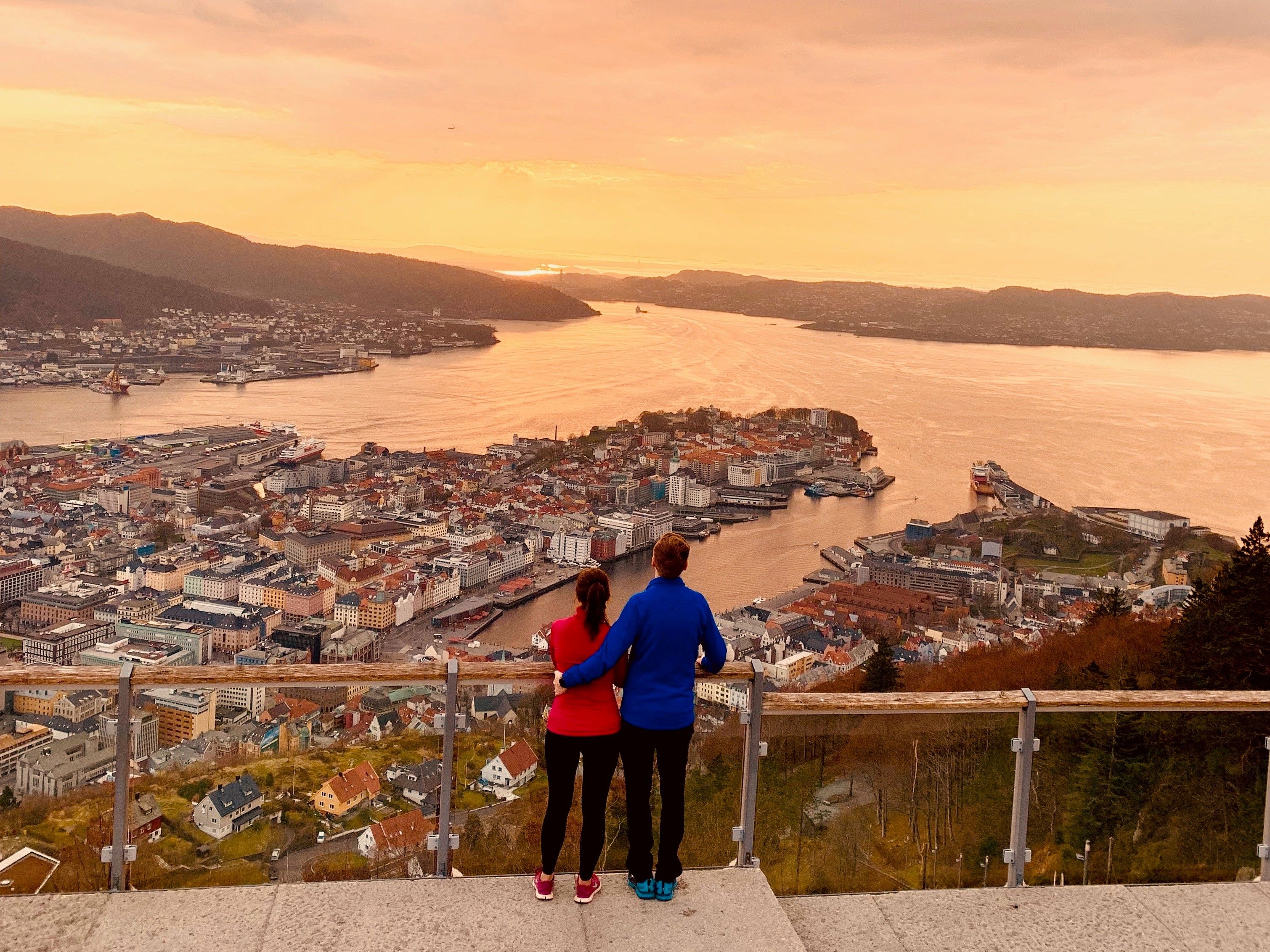 Solnedgang på Fløyen.