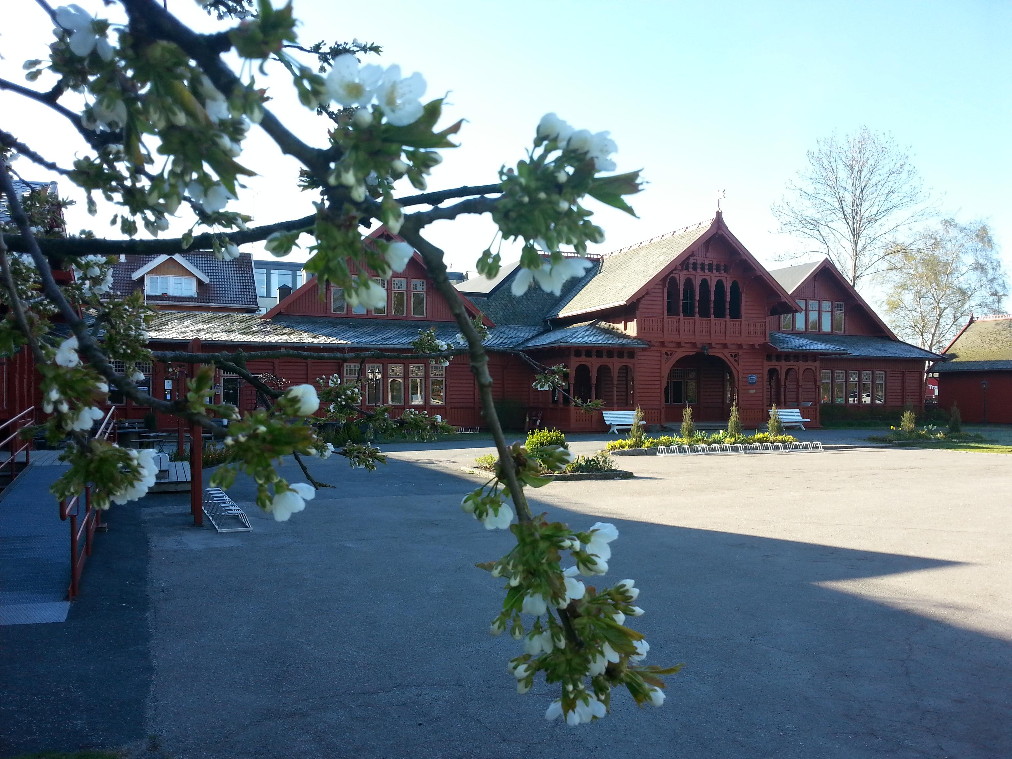 Spa facade. Red barley.