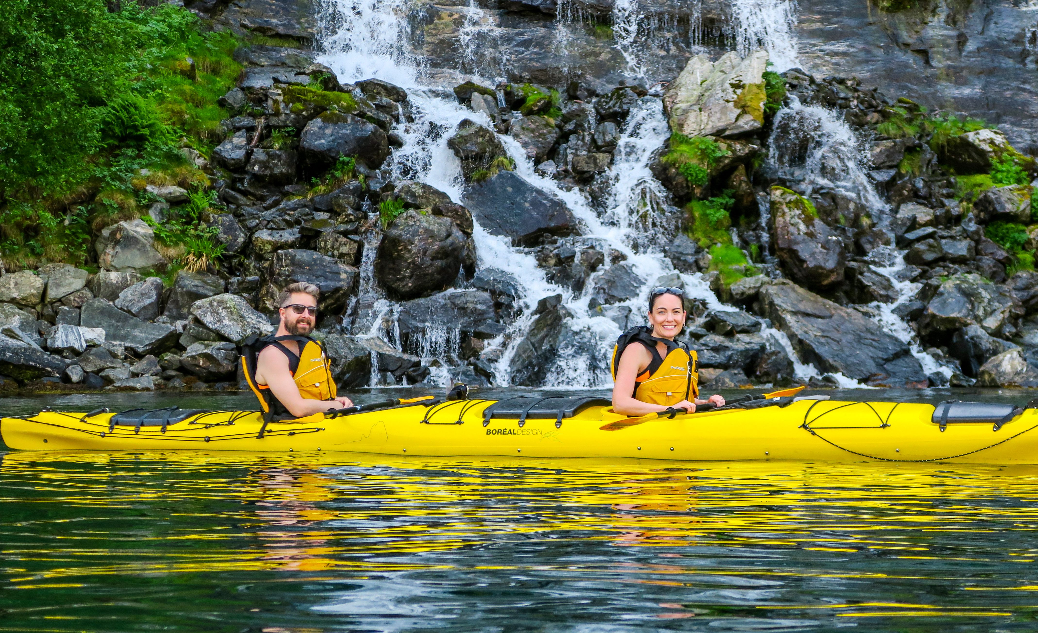 Kayaking in beautiful nature