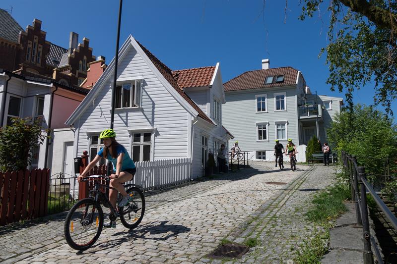 Se Bergen fra sykkelsetet