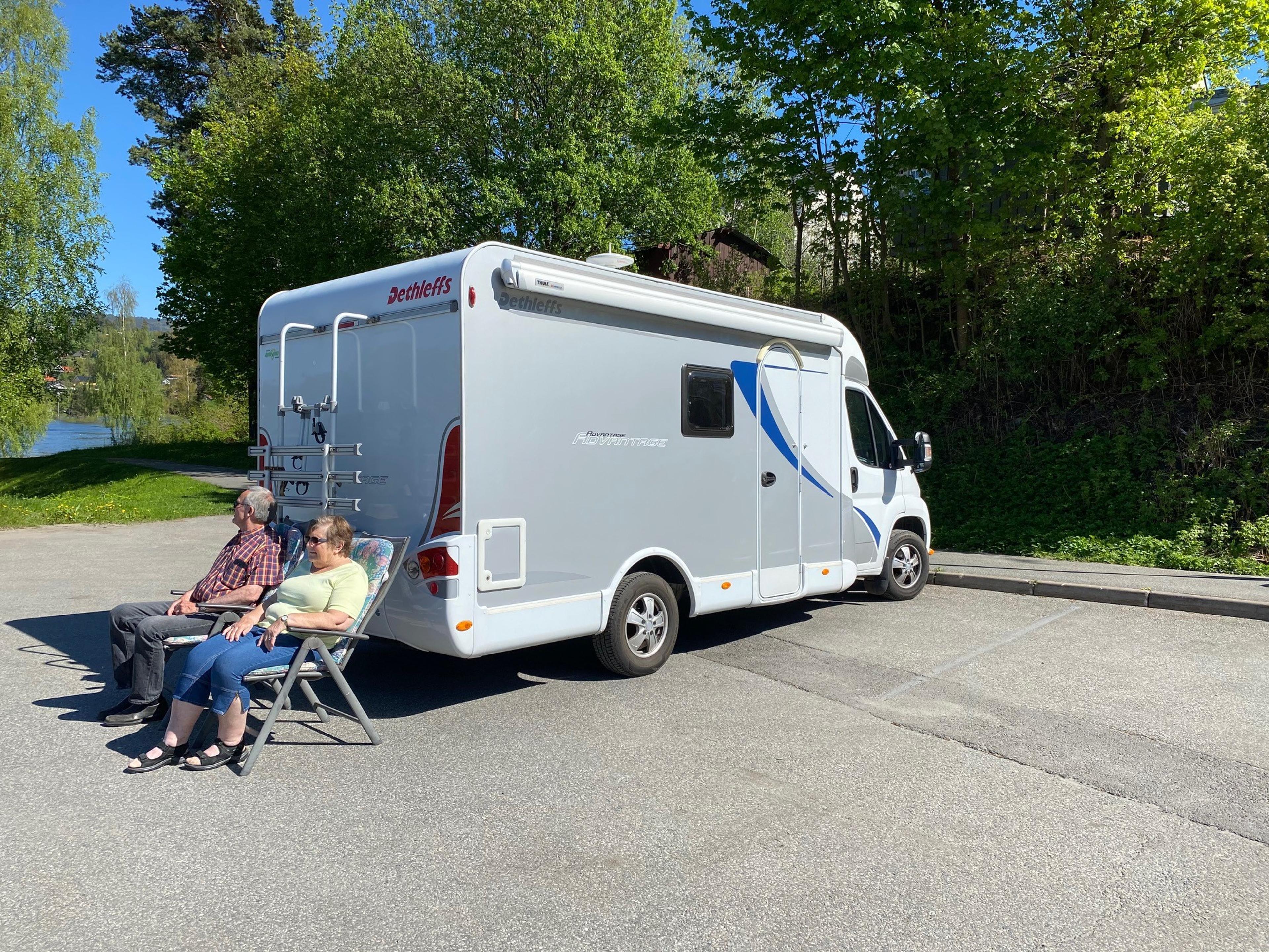 Bobilplass i Hønefoss sentrum