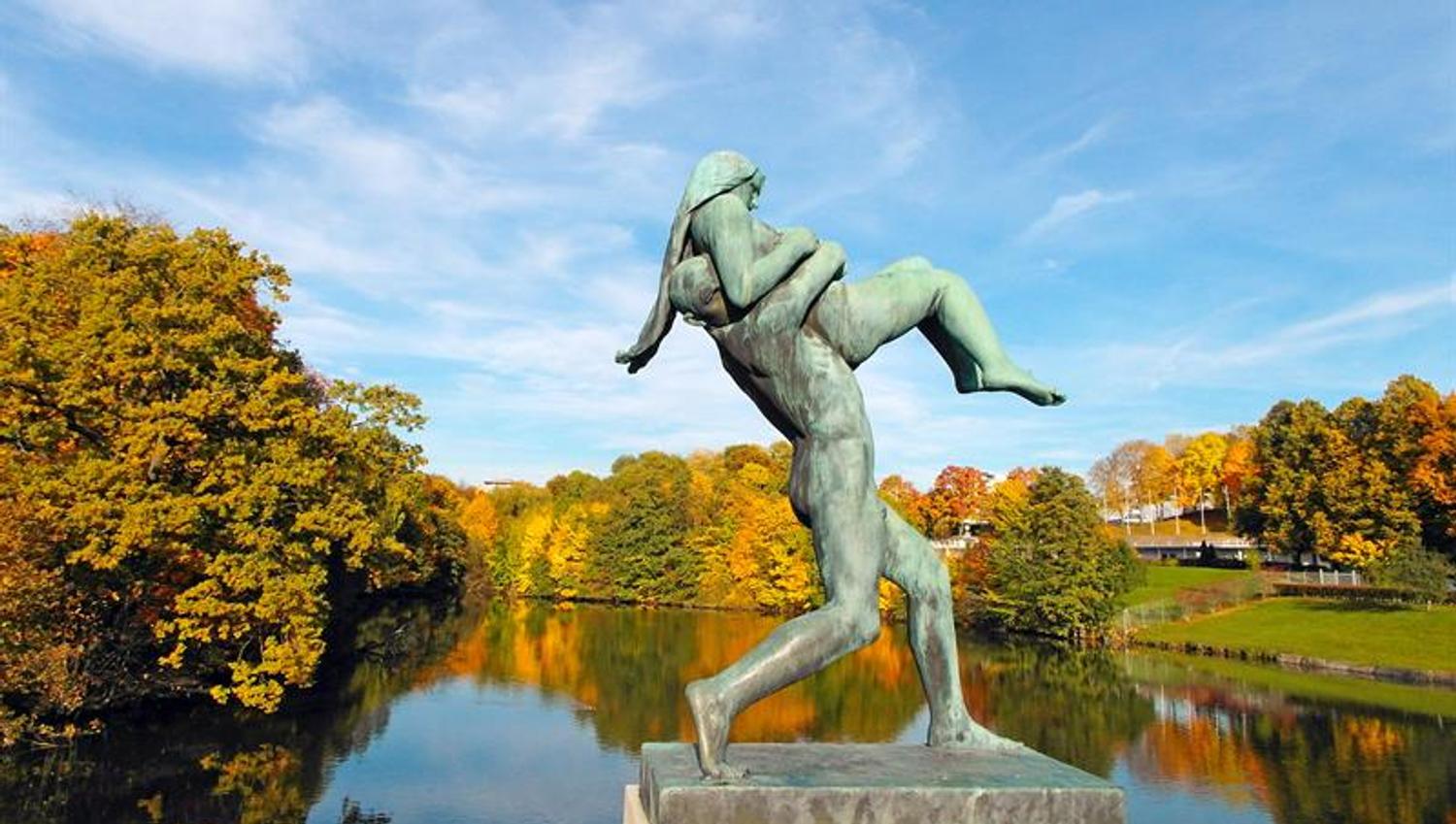 statue of two young adults