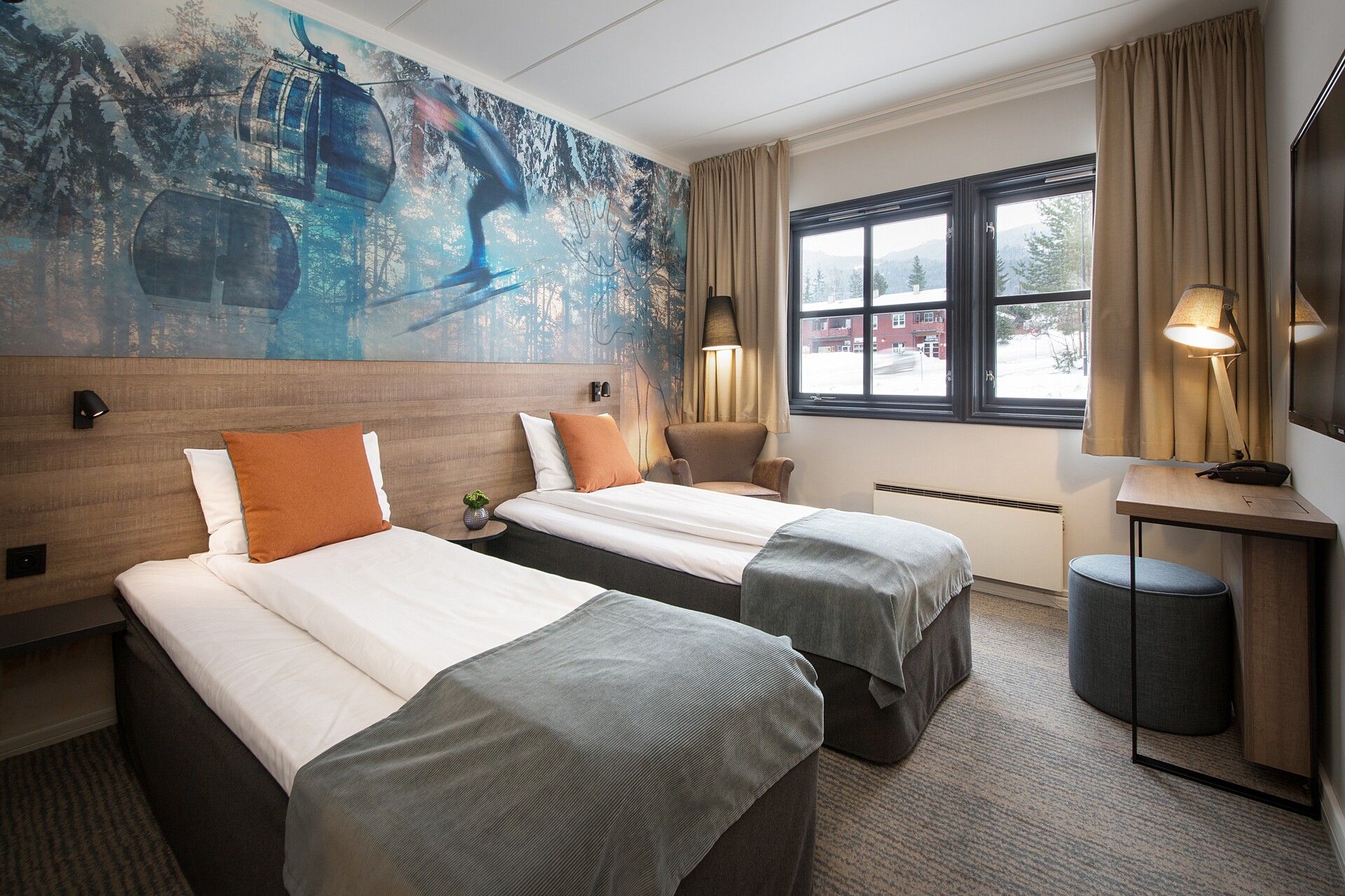 Standard dobbeltrom på Scandic Hafjell