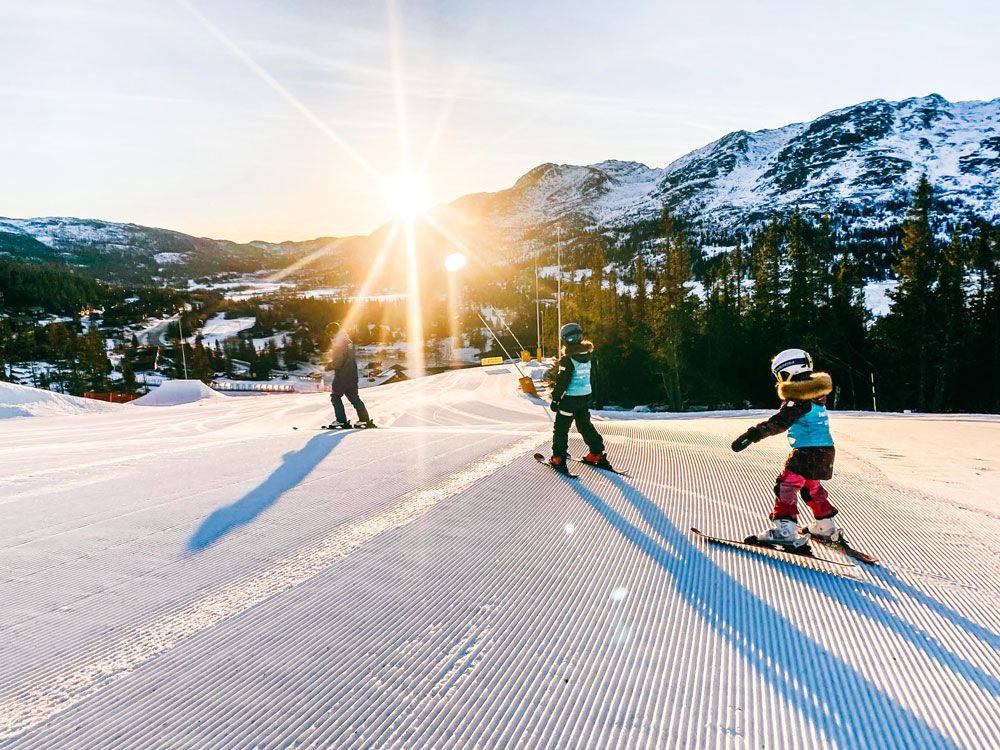 barn på Gausta skisenter