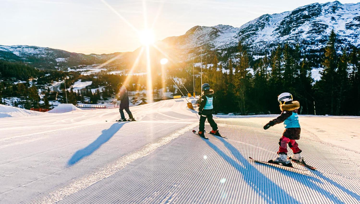 barn på Gausta skisenter