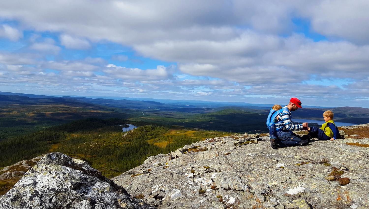 Skjækra mountain and the landscape by Mokk Farm in Steinkjer