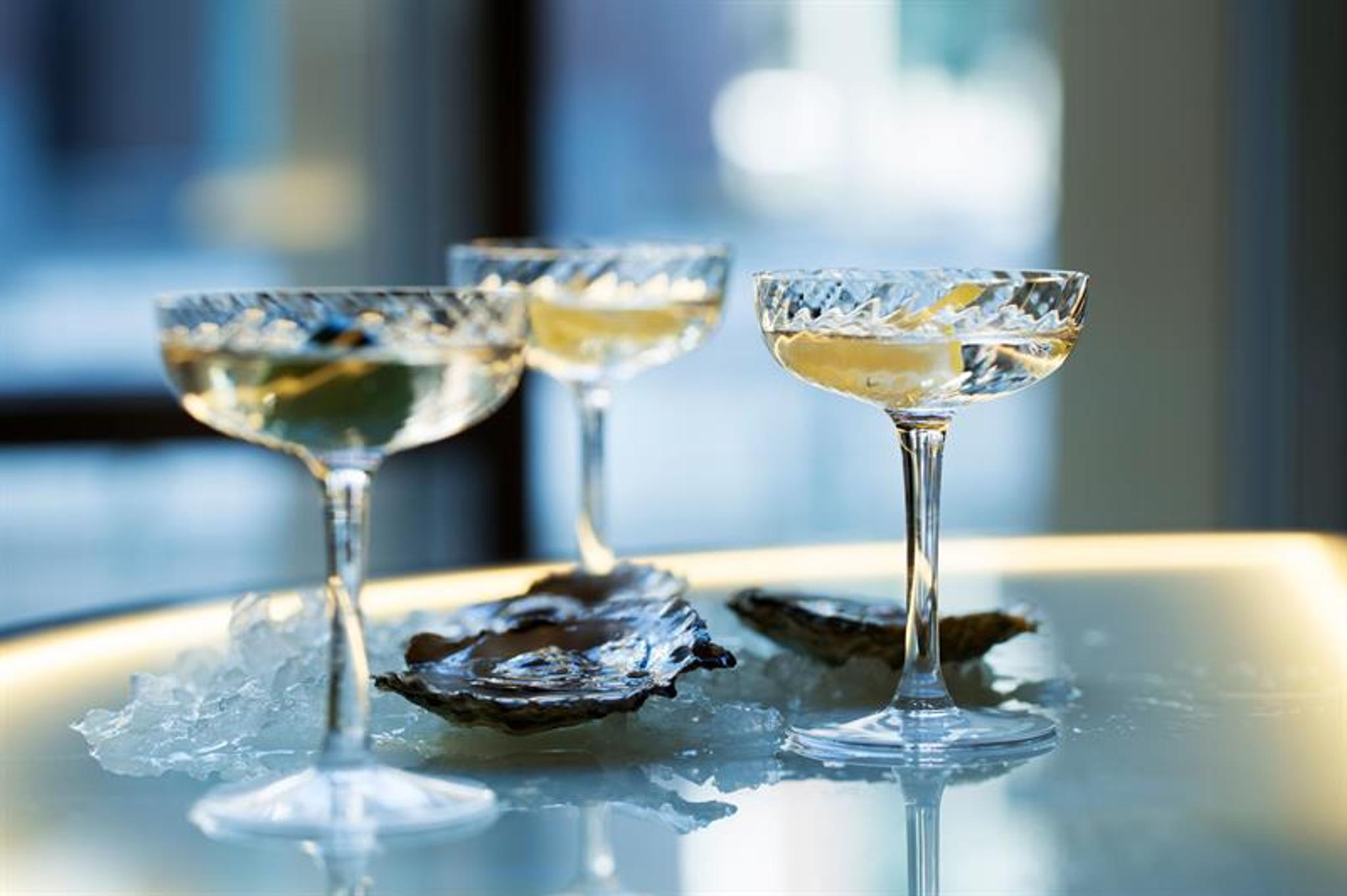 cocktails and oysters