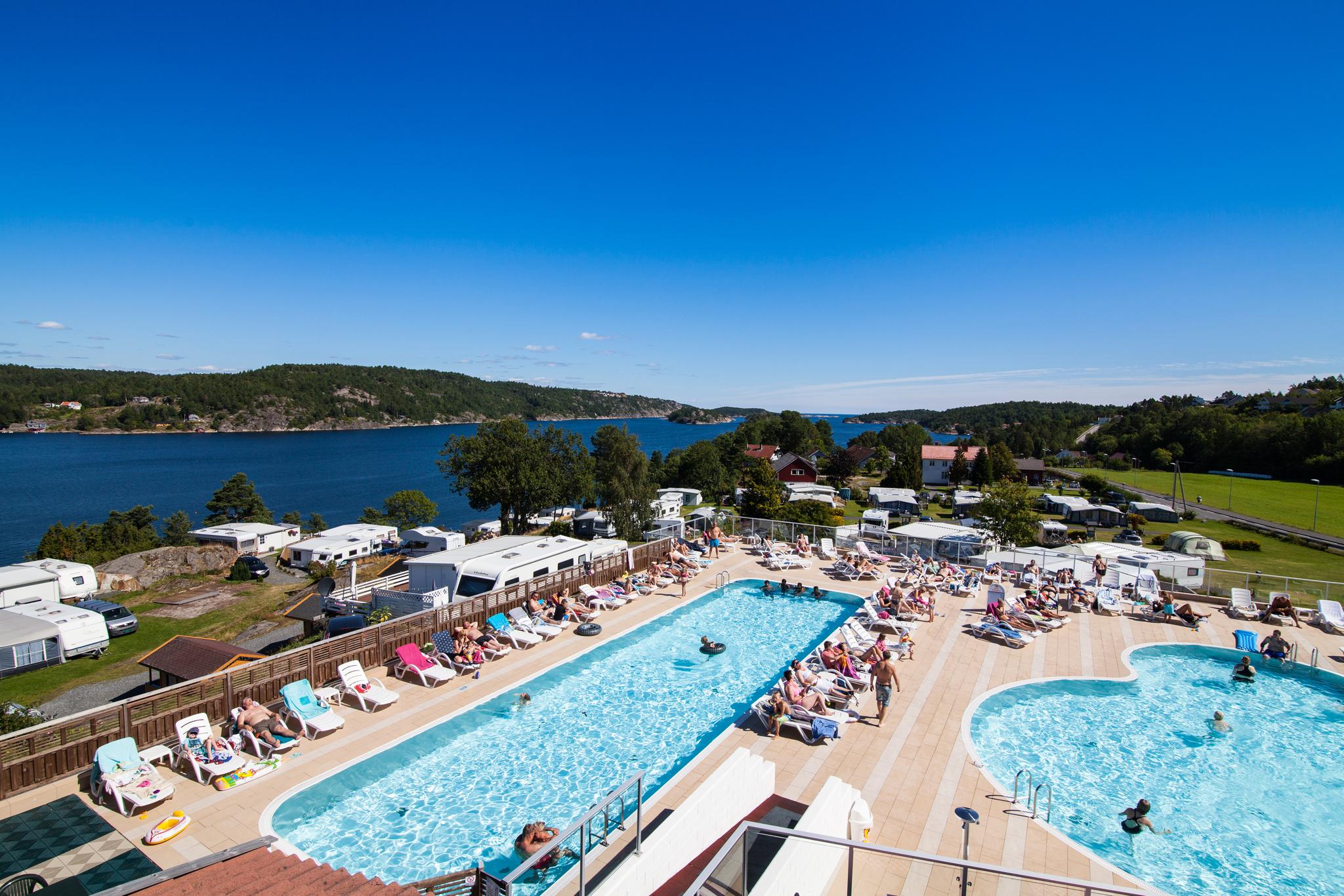 Sørlandet Feriesenter basseng flyfoto