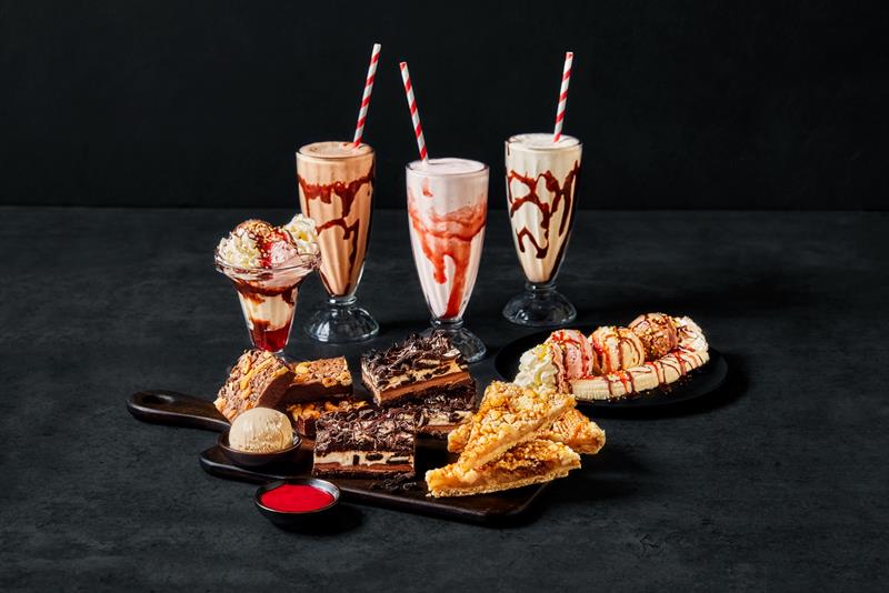 Detail photo of dessert menu.
