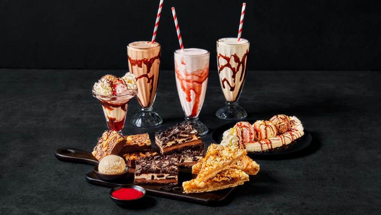 Detail photo of dessert menu.