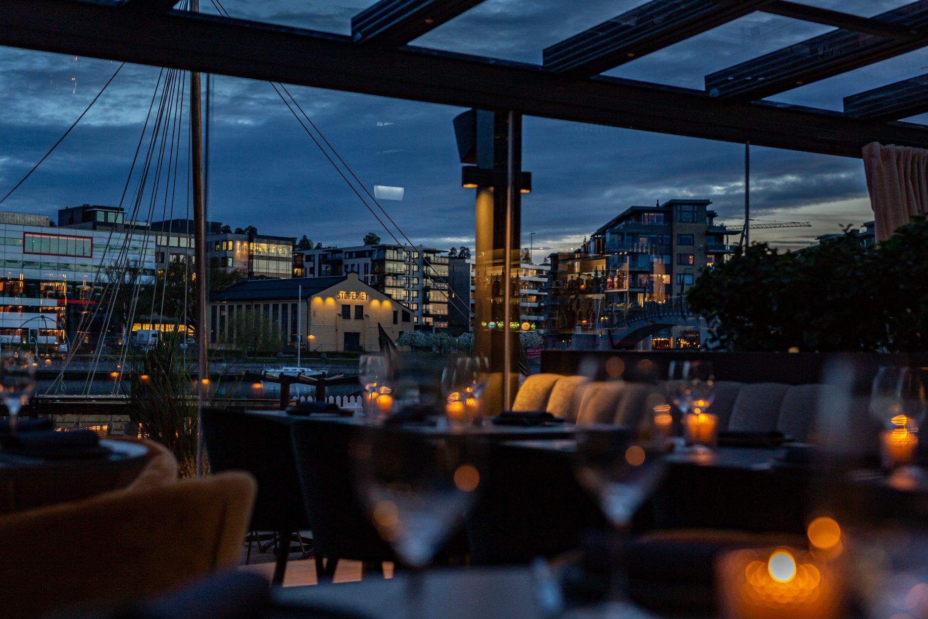 Restauranten på kveldstid