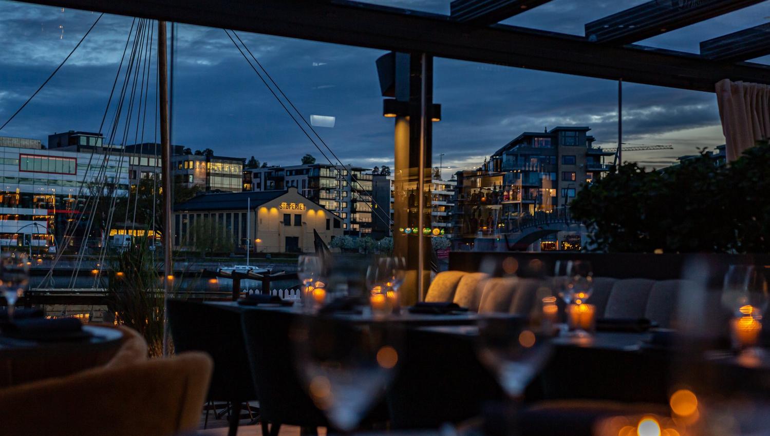 Restauranten på kveldstid