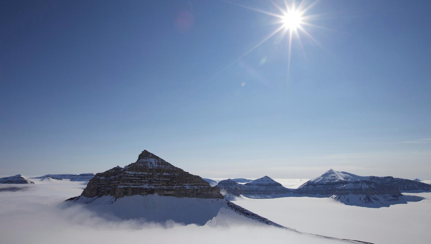 Mountaintops above the clouds