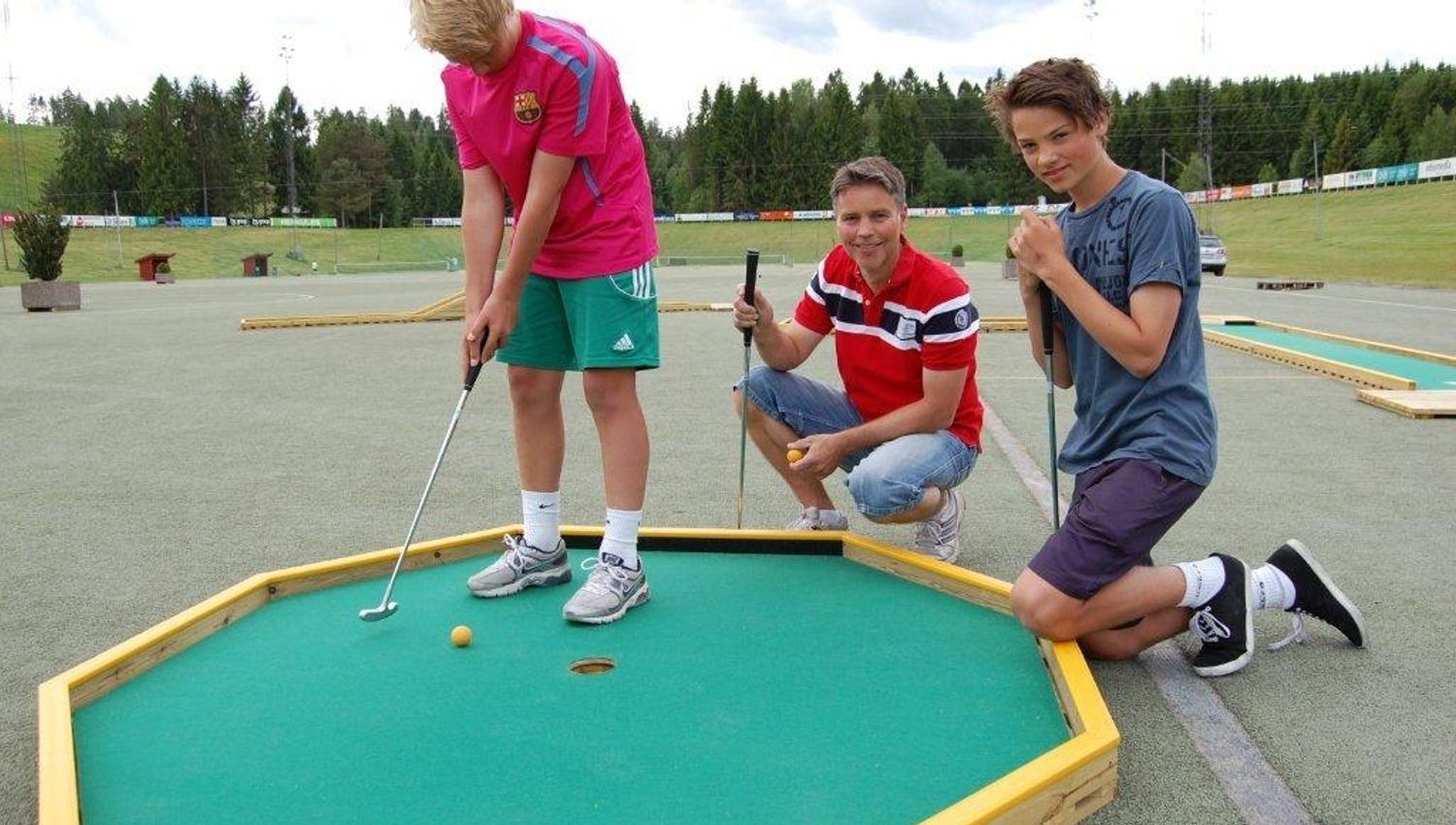 Mini golf course at the Skien fritidspark
