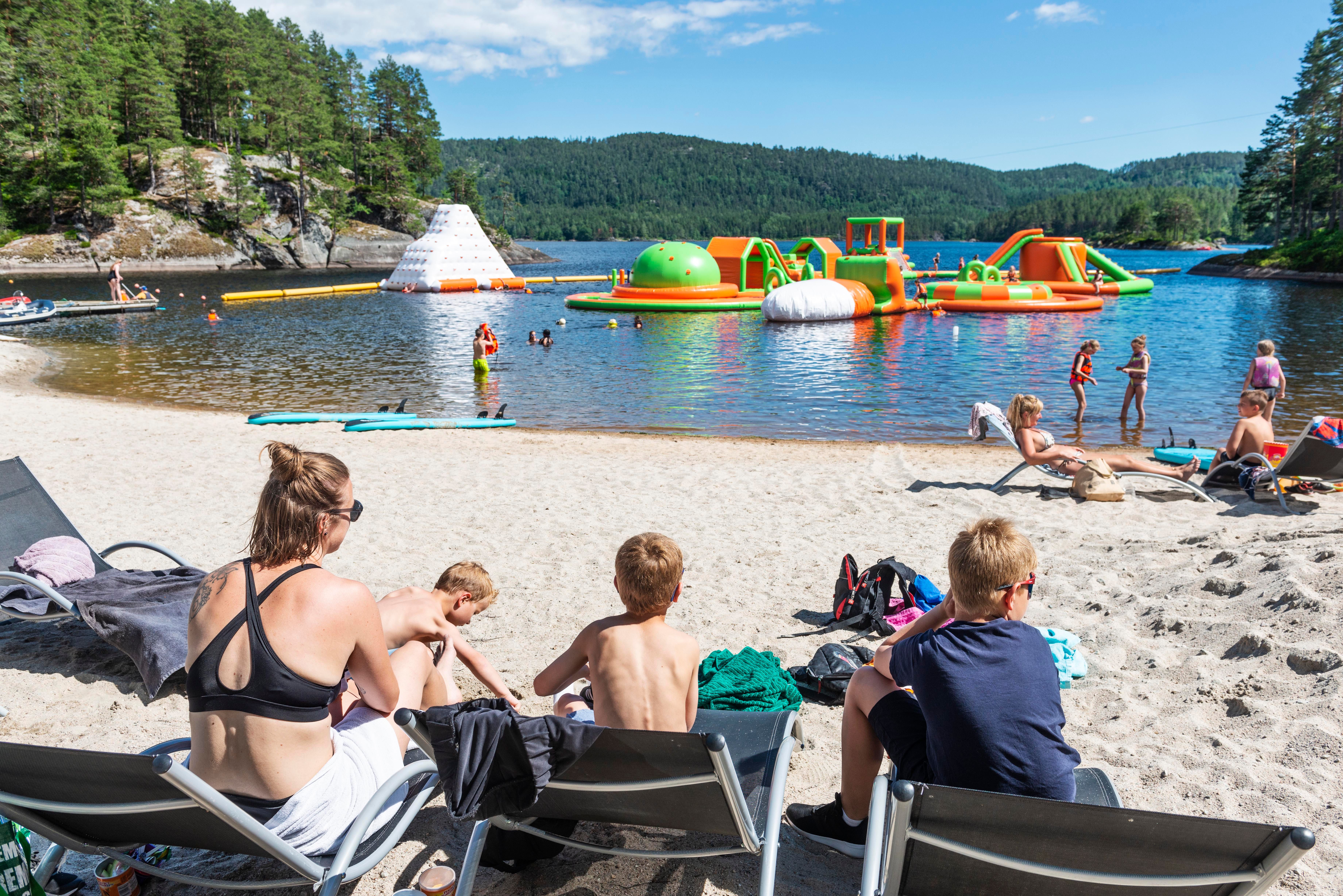Stranda foran Vannparken, Mineralparken