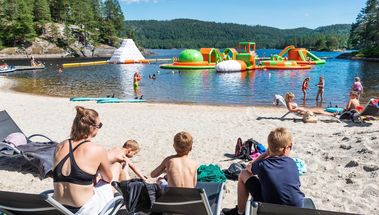 Stranda foran Vannparken, Mineralparken