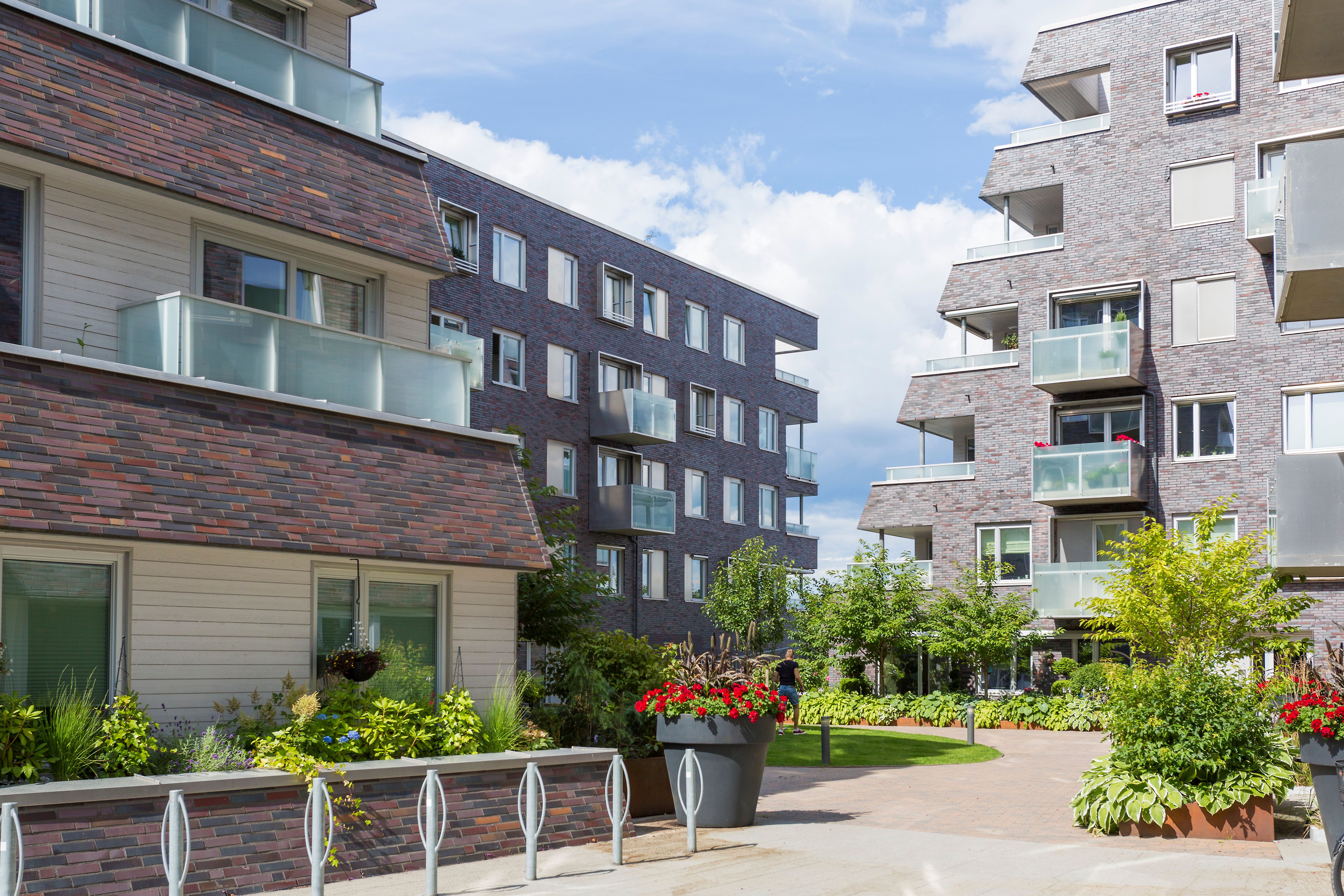 moderne arkitektur og sykkelparkering