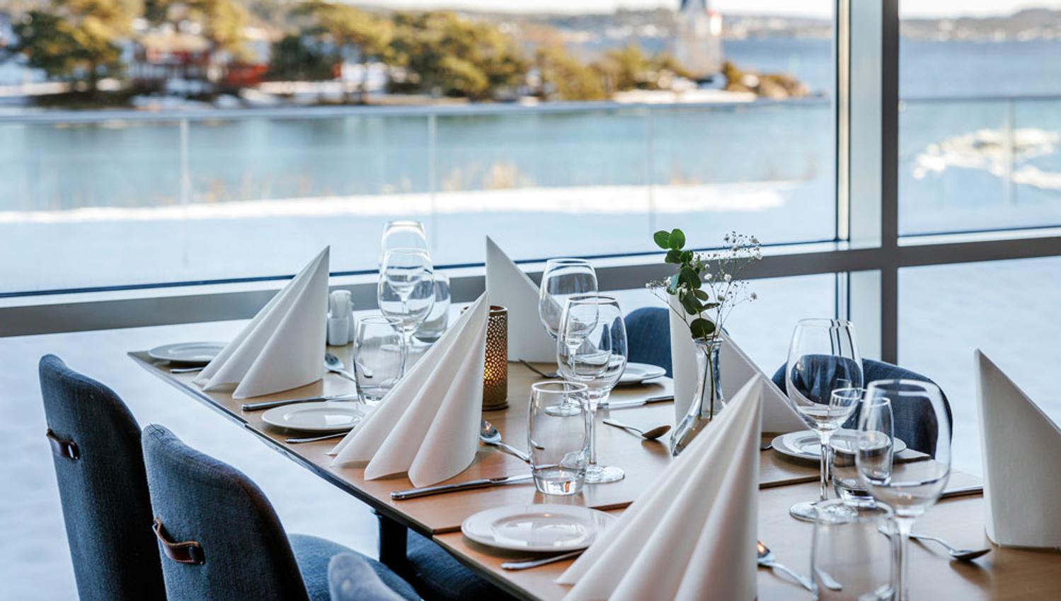 view from the restaurant at Quality Hotel Skjærgården