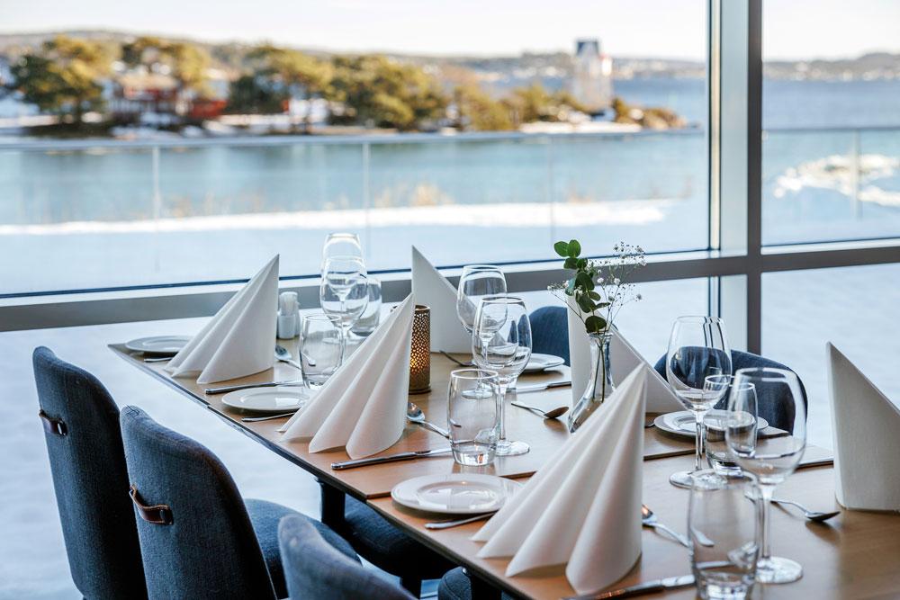 view from the restaurant at Quality Hotel Skjærgården