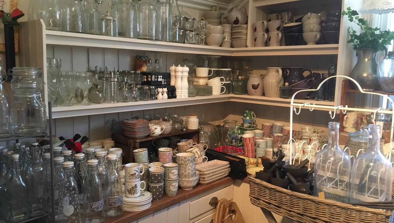 Kopper, glass og flasker mm