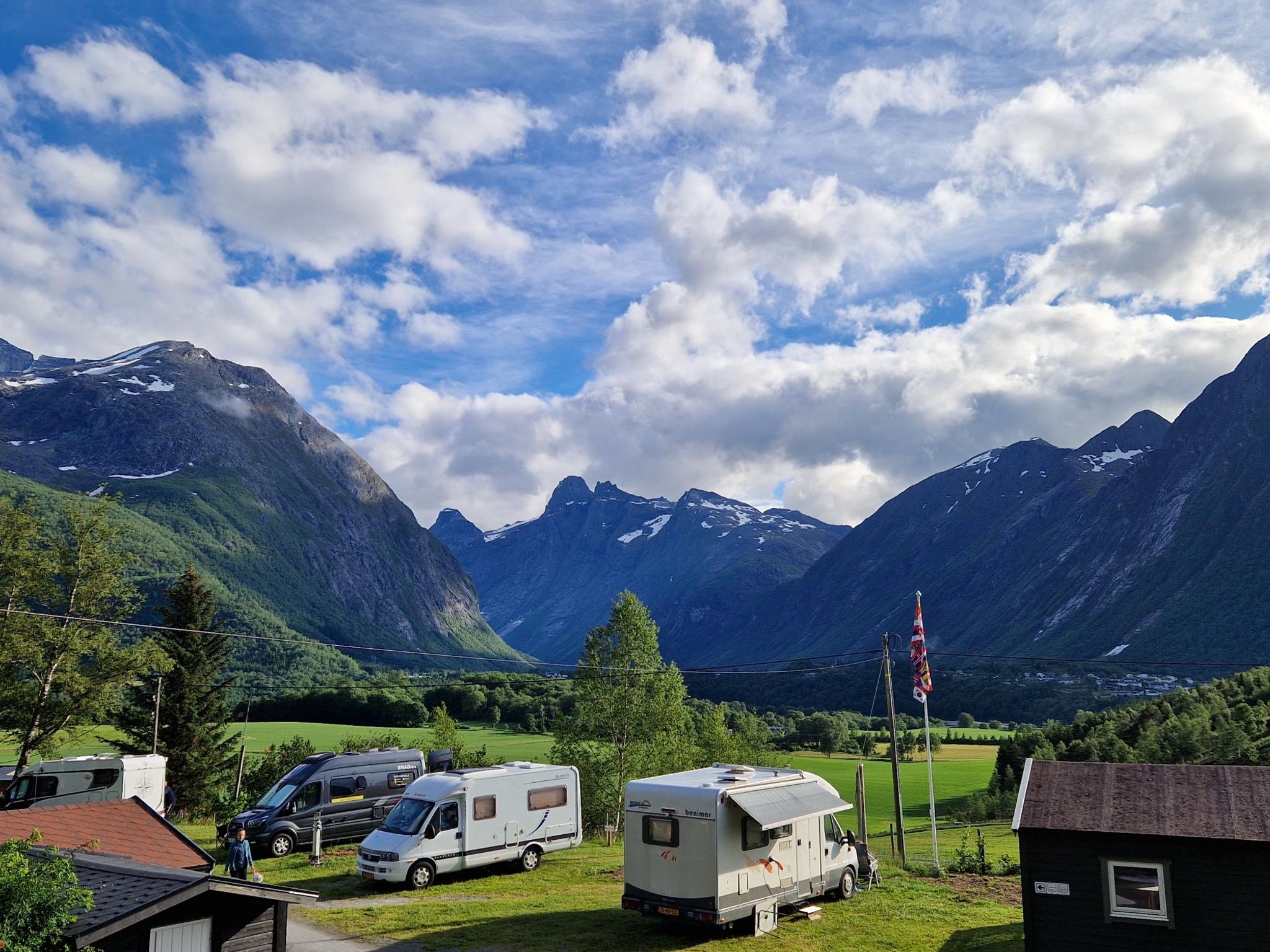 View towards Isterdalen from Mjelva Camping.