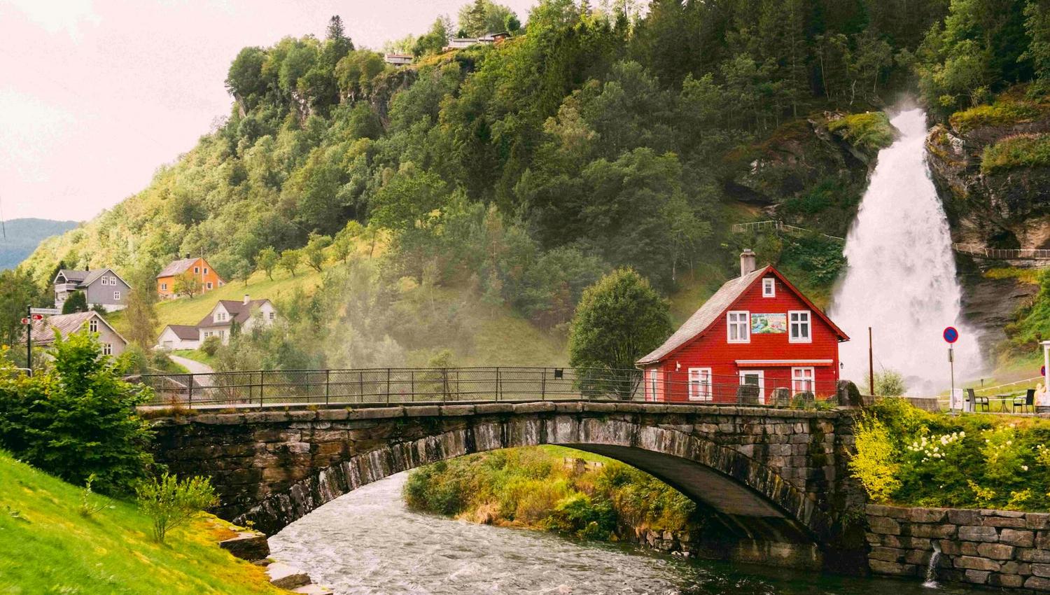 Steinsdal waterfall near Norheimsund