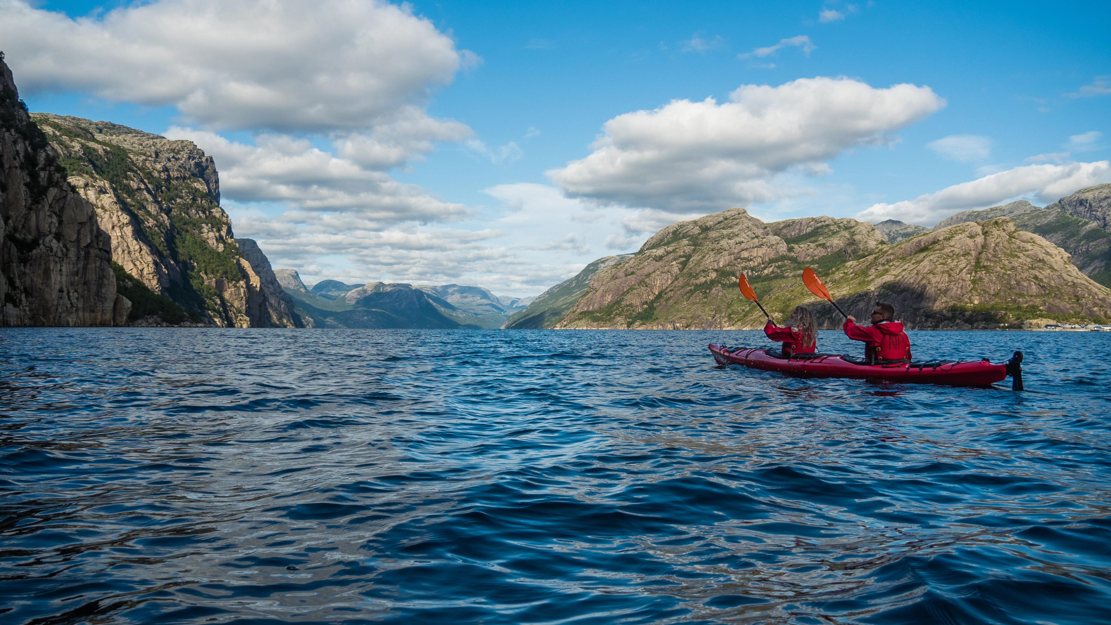 Kayaking in the Lysefjord