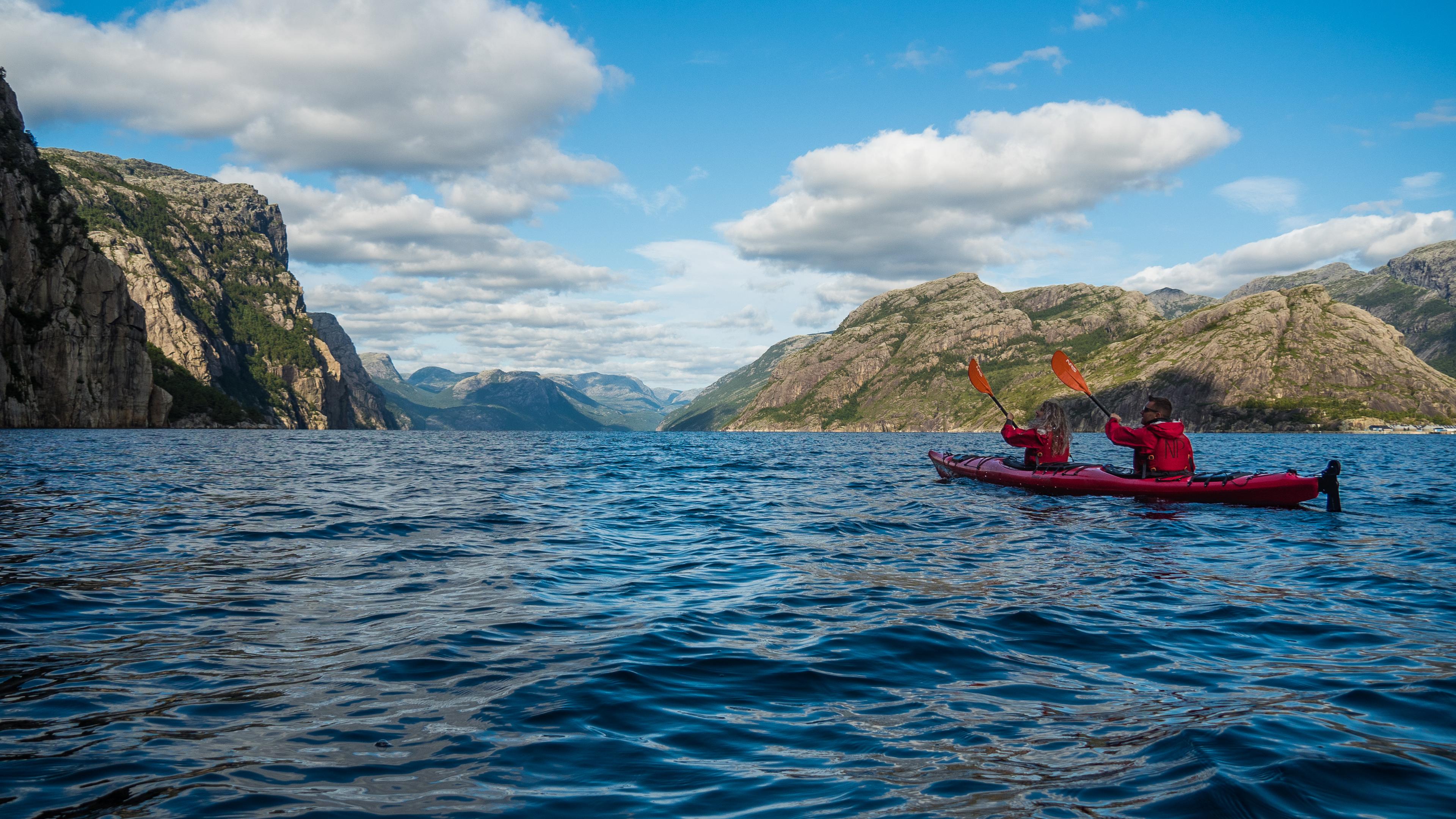 Kayaking in the Lysefjord