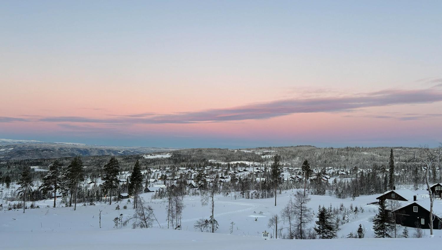 Lygnalia hytter - solnedgang
