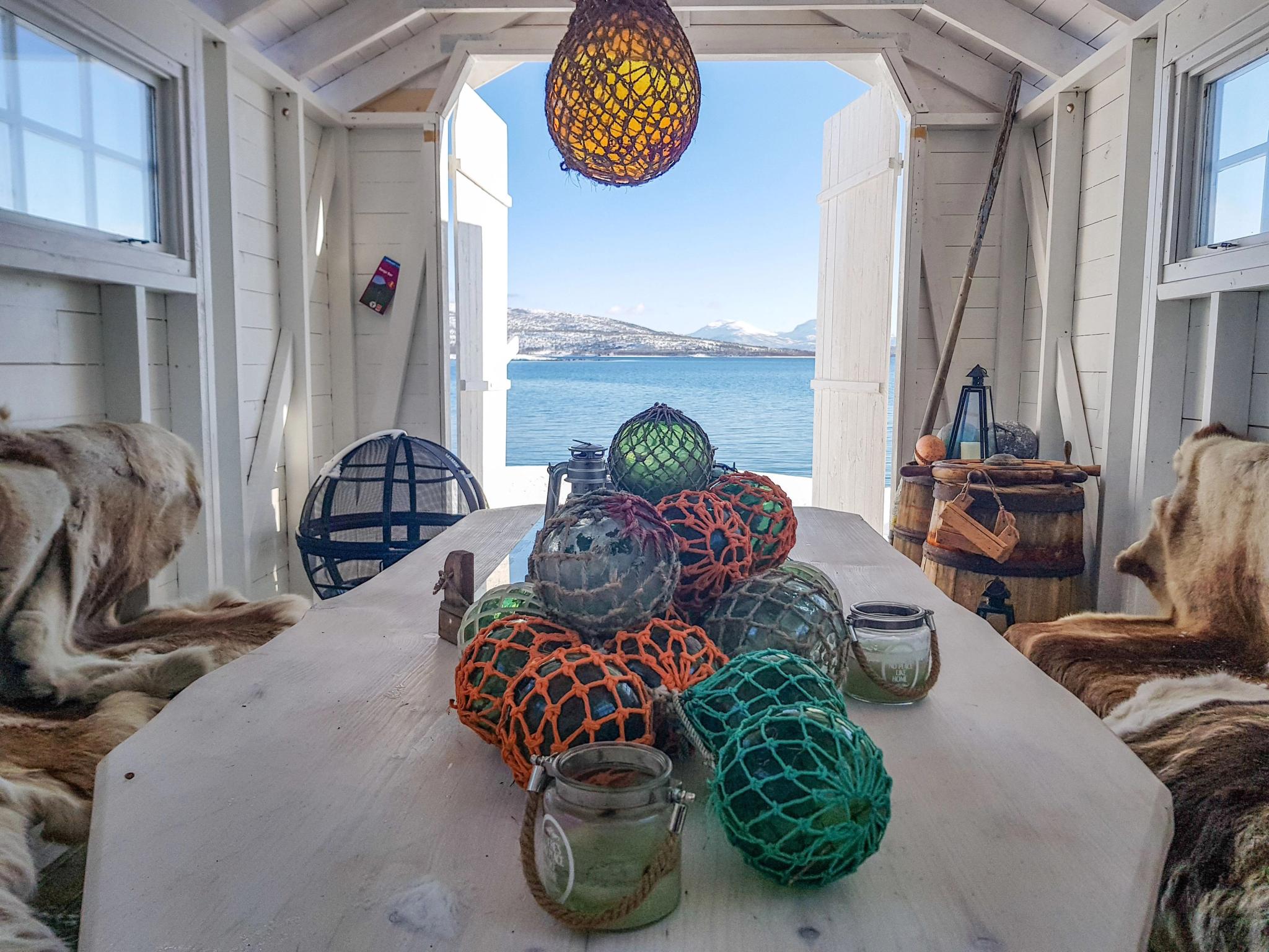 cosily furnished boathouse