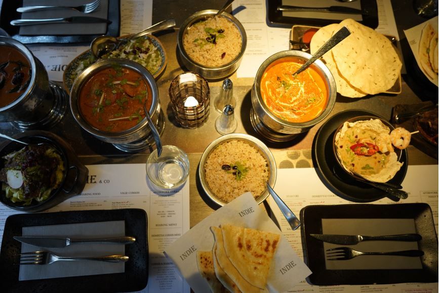 Various dishes at Indie Restaurant