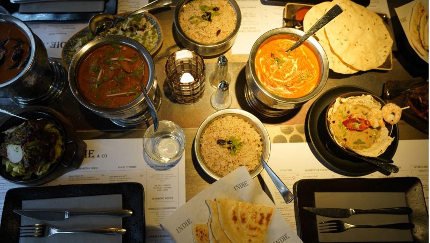 Various dishes at Indie Restaurant