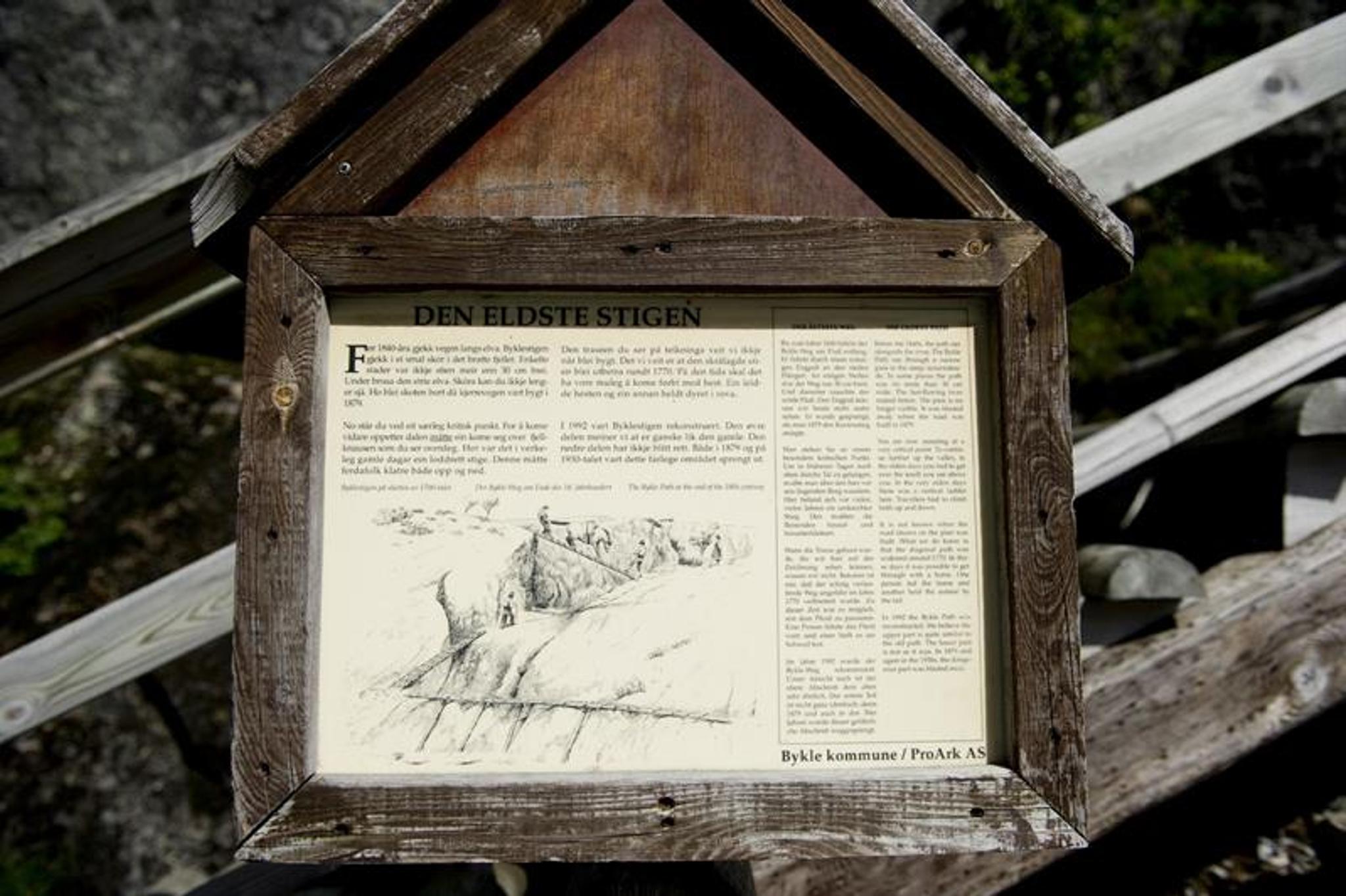 Byklestigen infotavle