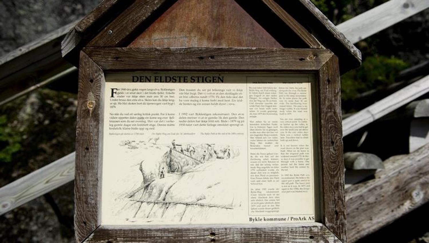 Byklestigen infotavle