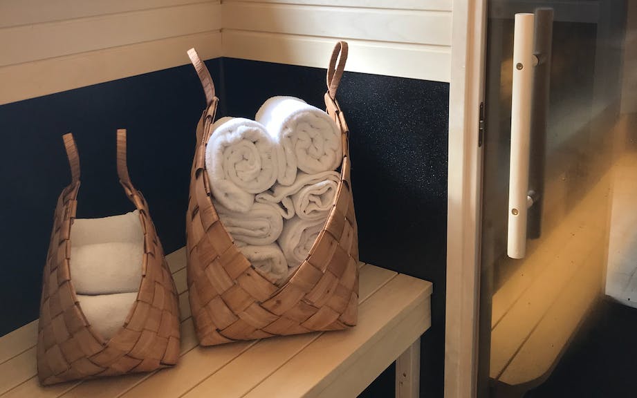 Håndukdetaljer i Saga Sauna