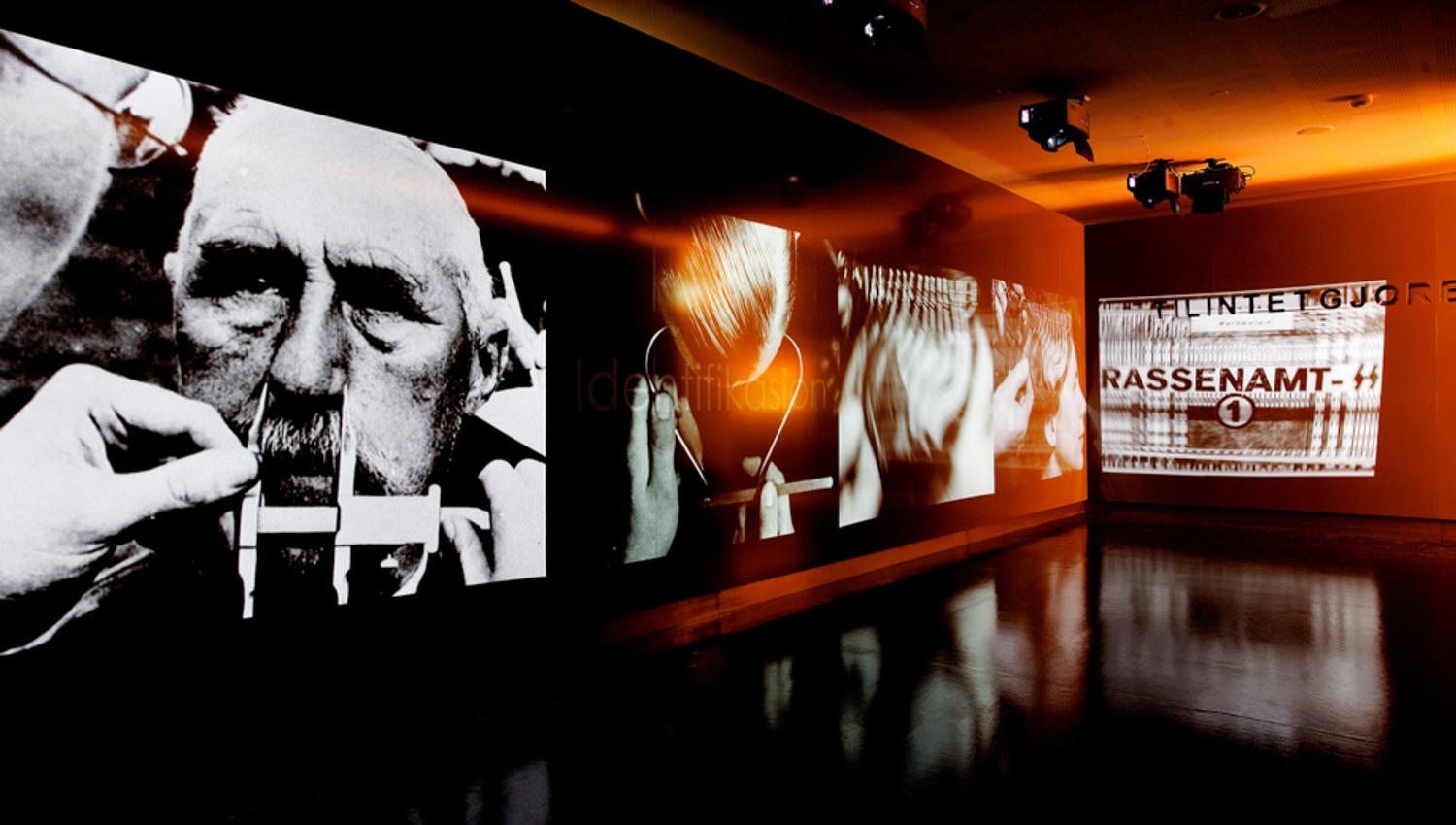 Utsnitt fra den permanente utstillingen om Holocaust