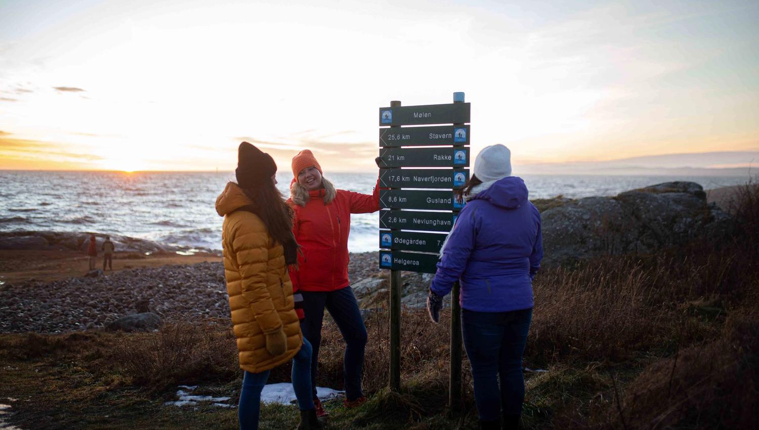 Kart over kyststiløype