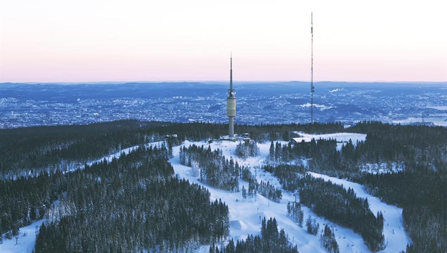oslo vinterpark sett fra fugleperspektiv