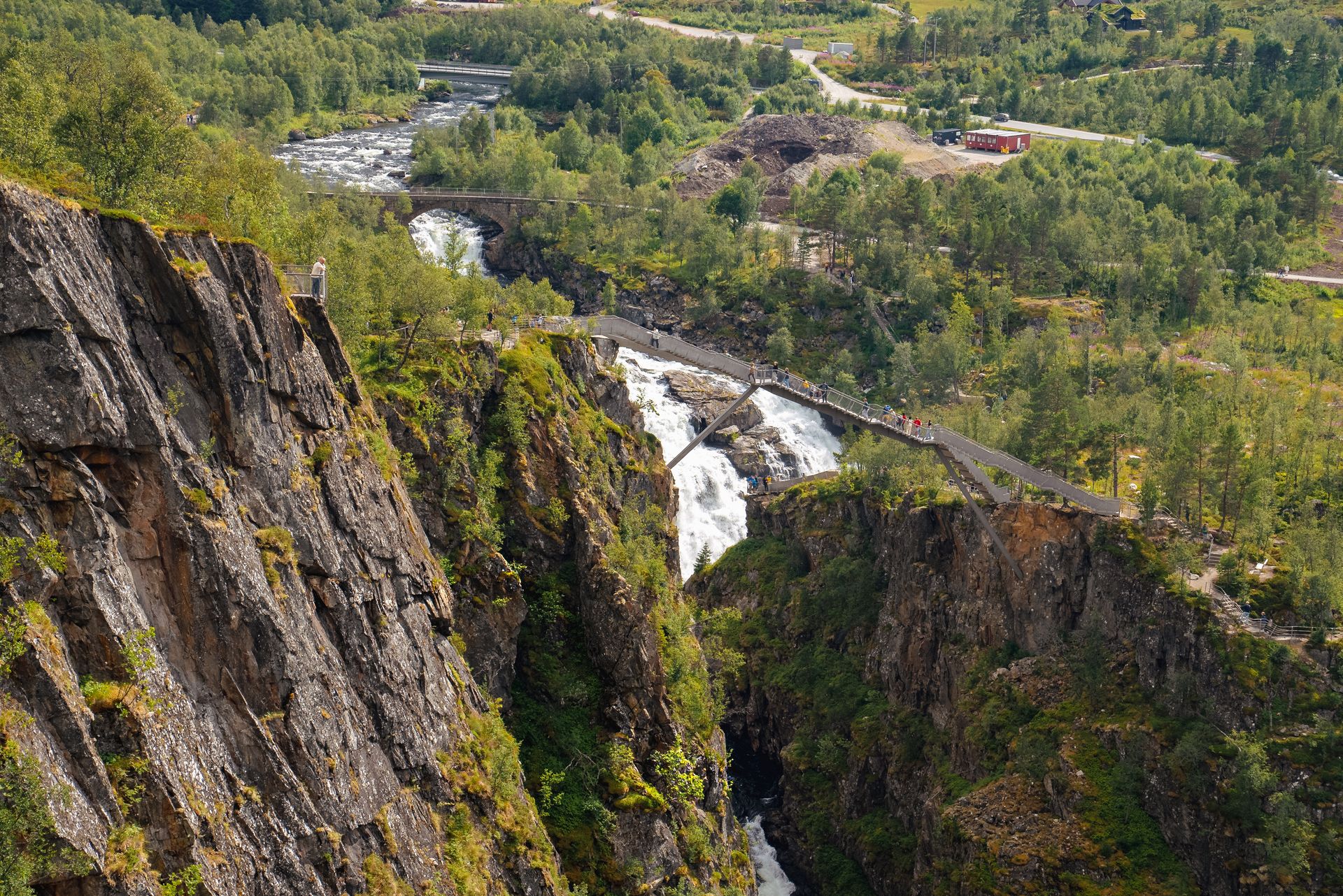A view of Vøringsfossen (Vøring Waterfall)