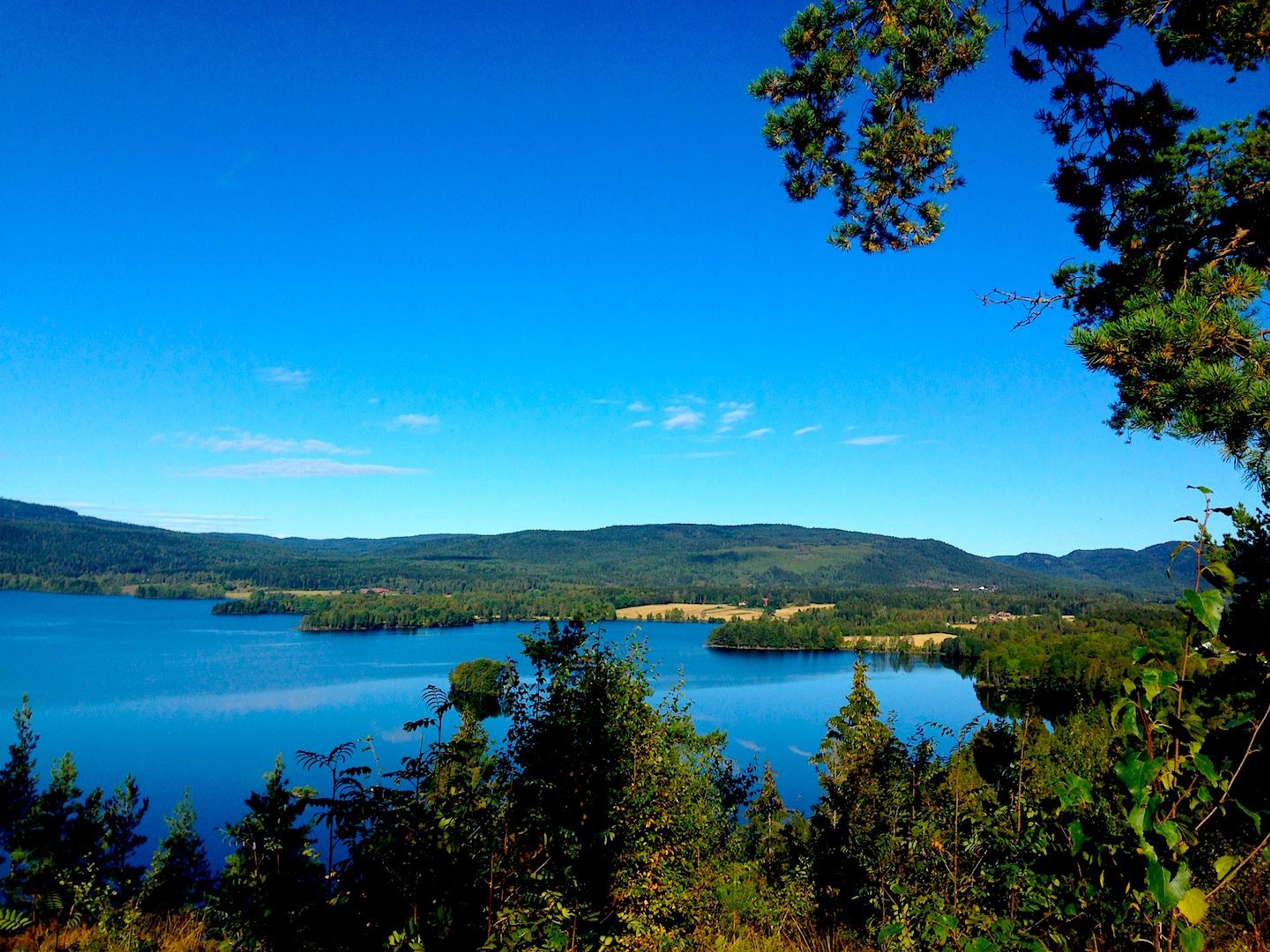 view over maridalsvannet lake