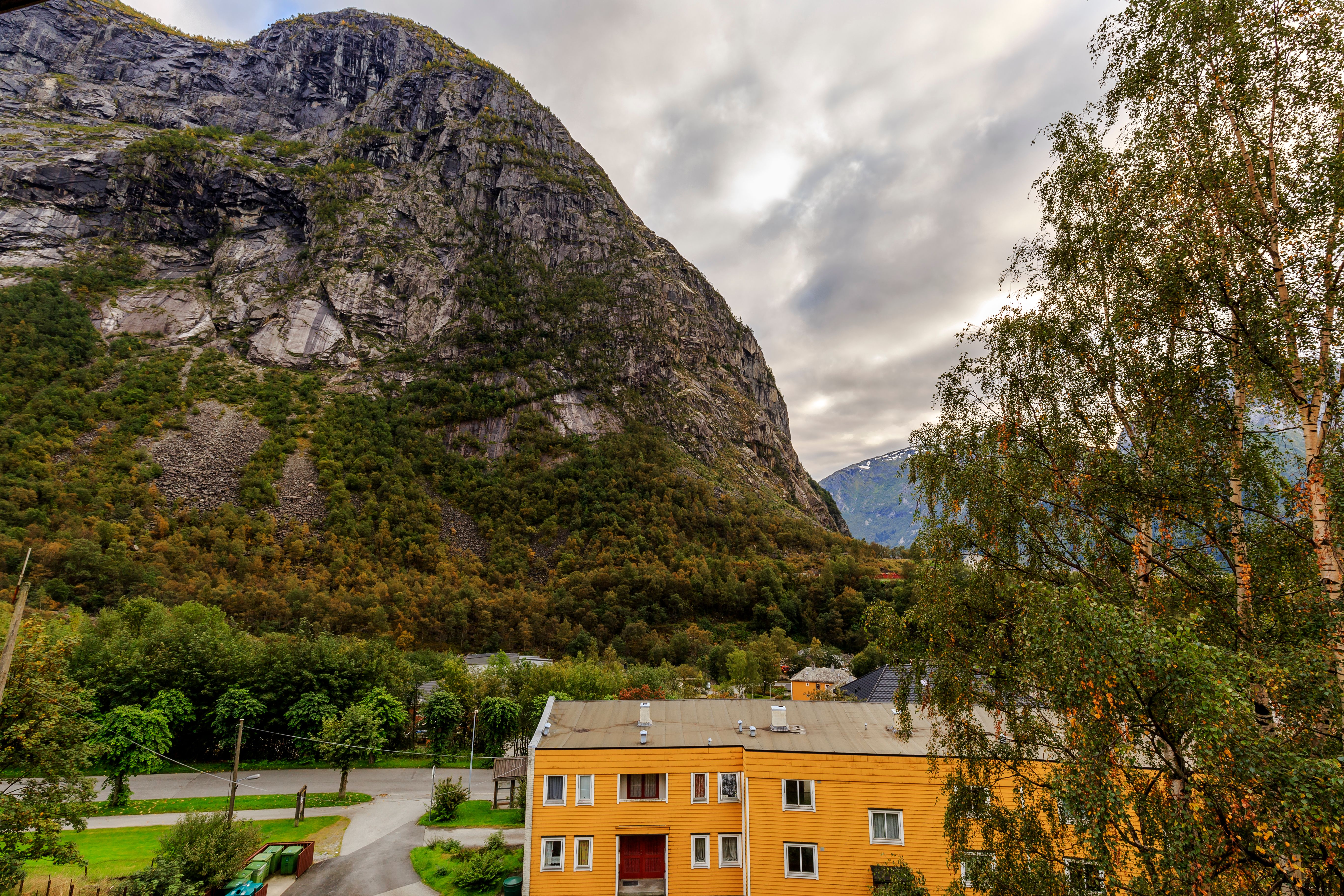 View from Trolltunga Guesthouse towards the majestic mountains of Odda and Hardanger.
