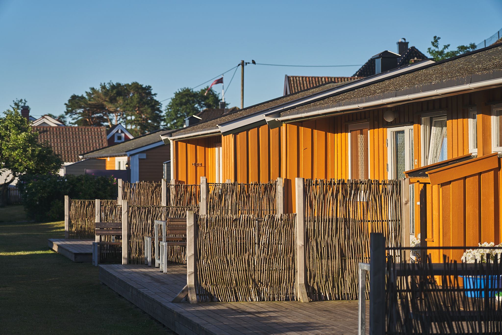 Hyttene med uteplass og adgang til hagen