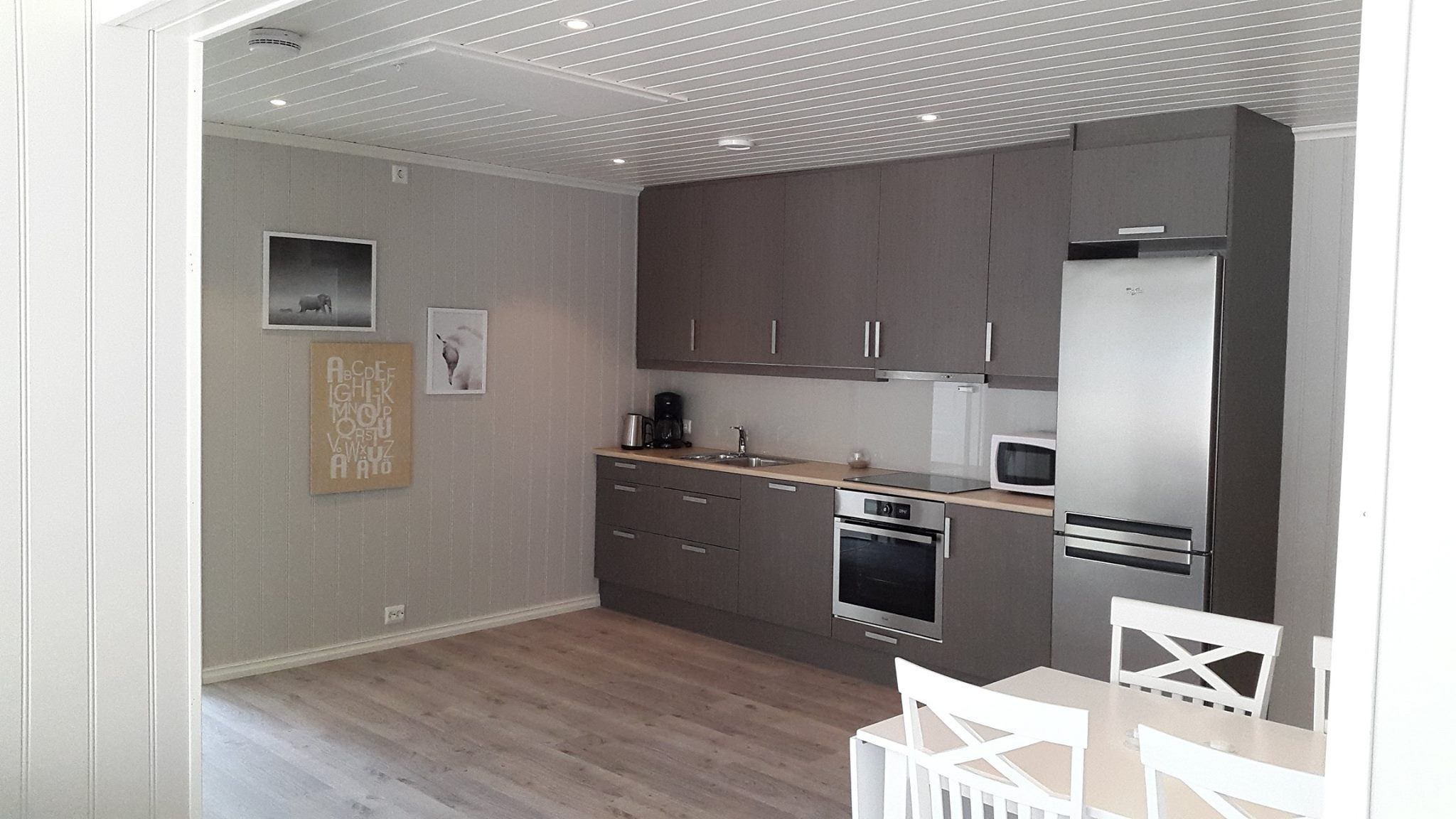 kitchen in the apartment of Rognstranda camping 